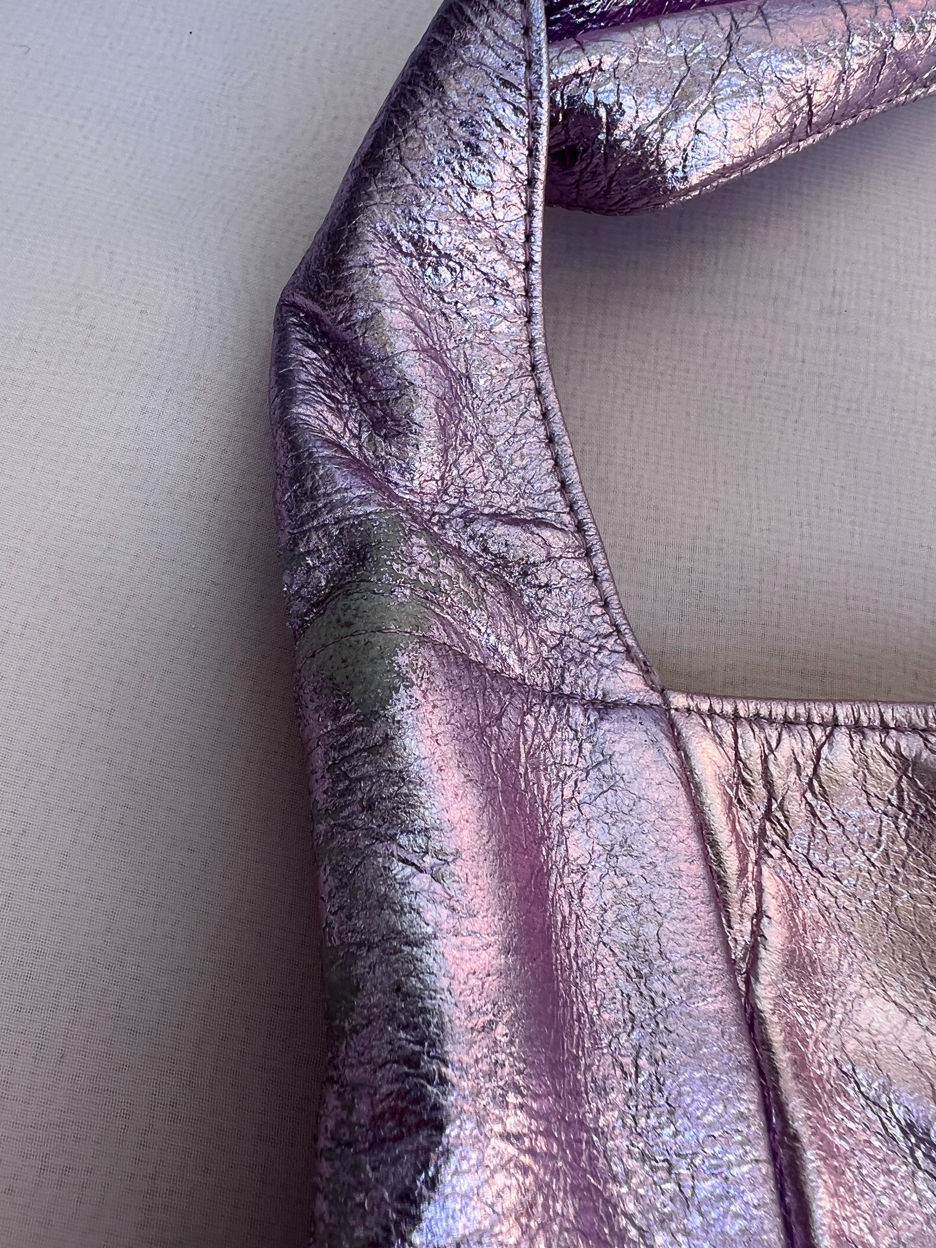 00s Metallic Pink Foil Look Purse by Bianca White - Image 12
