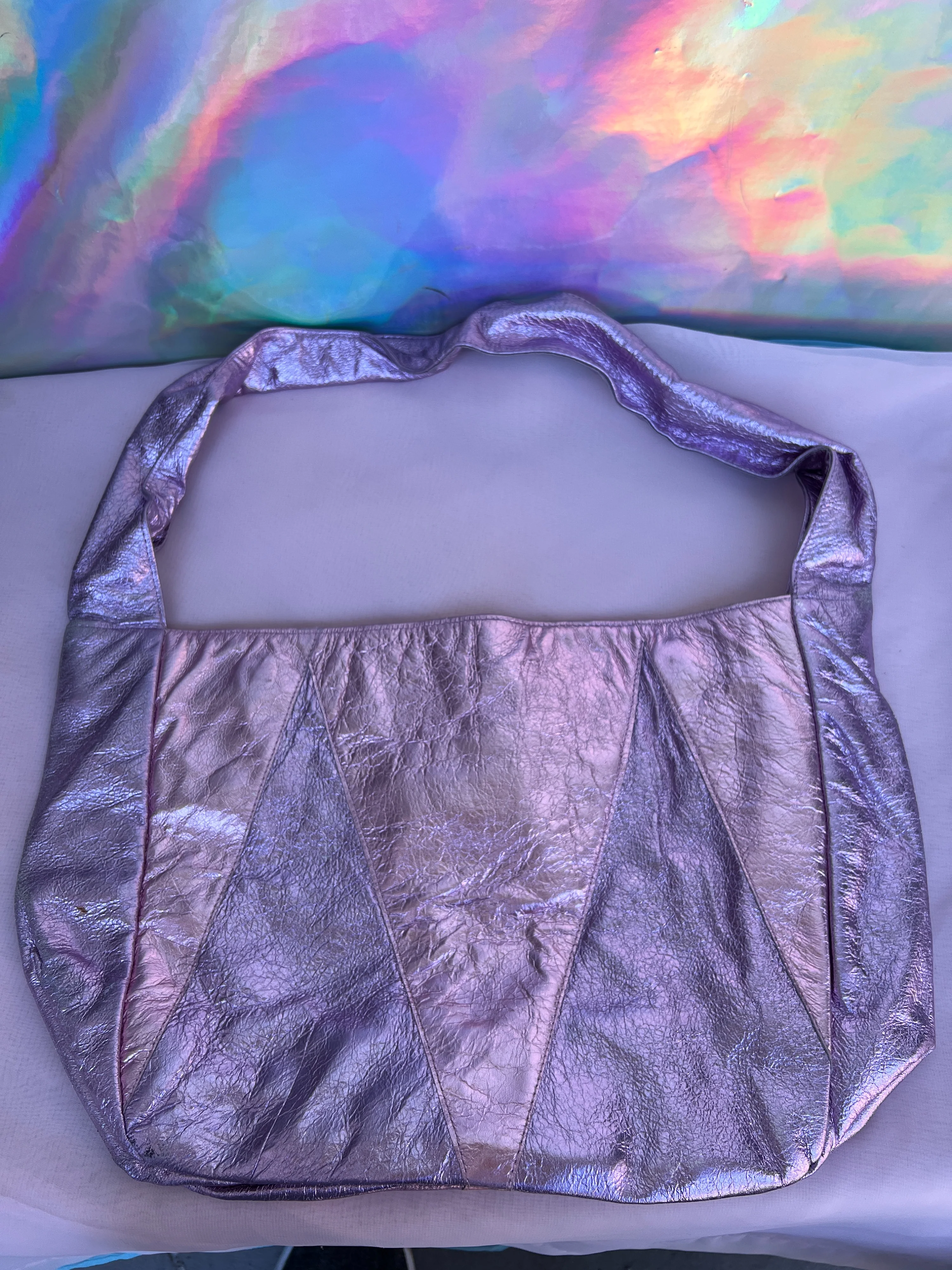 00s Metallic Pink Foil Look Purse by Bianca White - Image 3