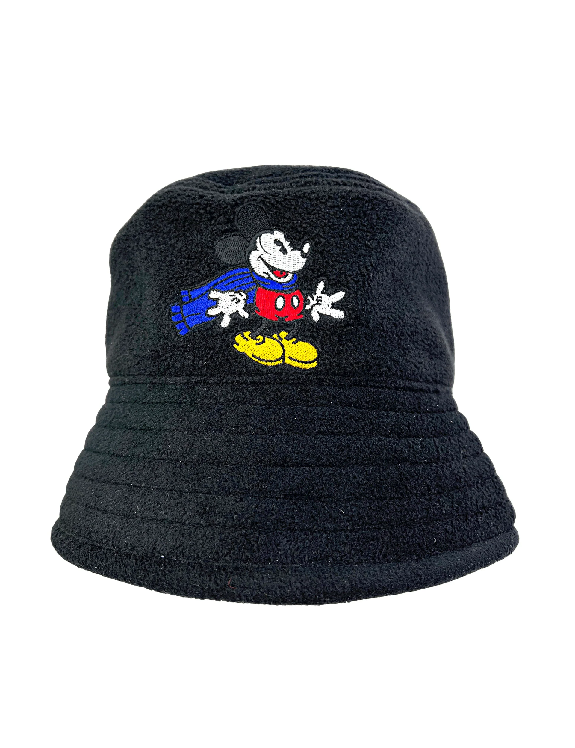 00s Mickey Mouse Disneyland Fuzzy Fleece Bucket Hat By Goofy Hat Co - Image 4