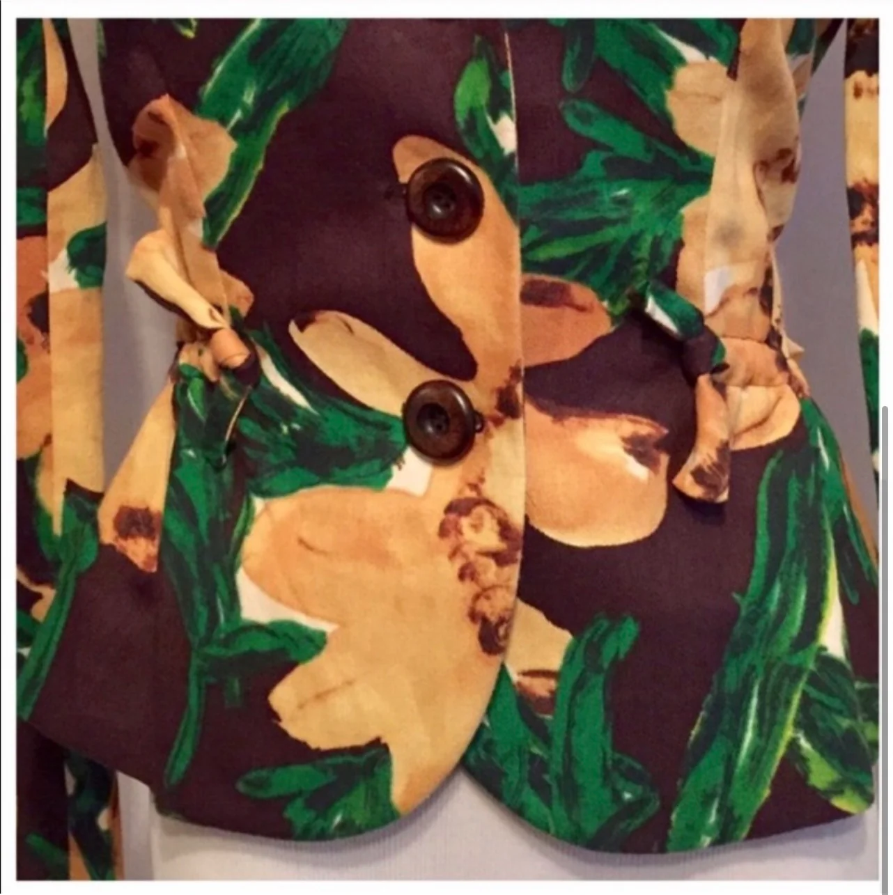 00s Floral Jacket / Blazer Flattering Nwot by Moschino - Image 4
