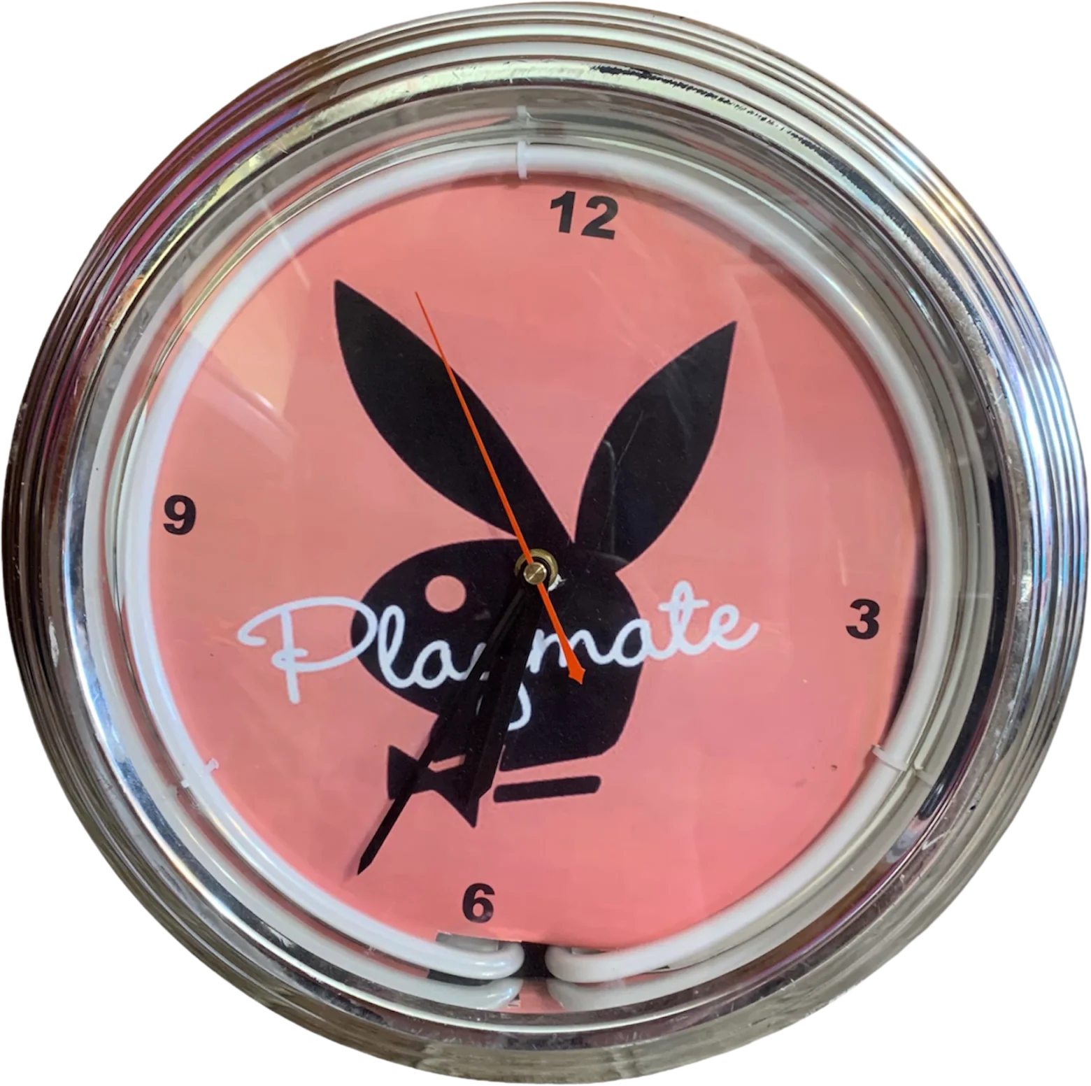 00s Neon Playmate Circle Clock