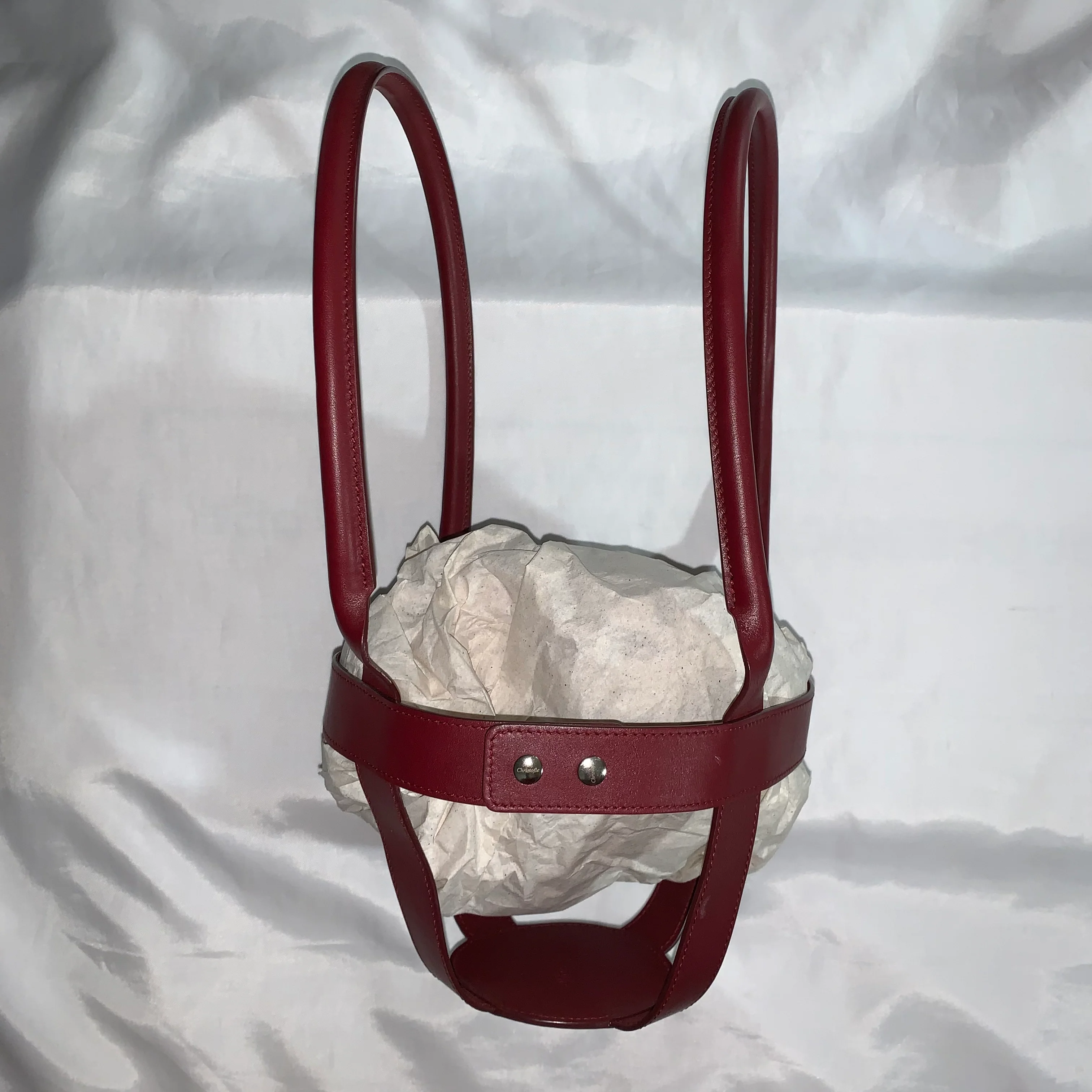 00s 1) Nib Bridle Mood Nomade Christofle Red Leather By Christofle - Image 5