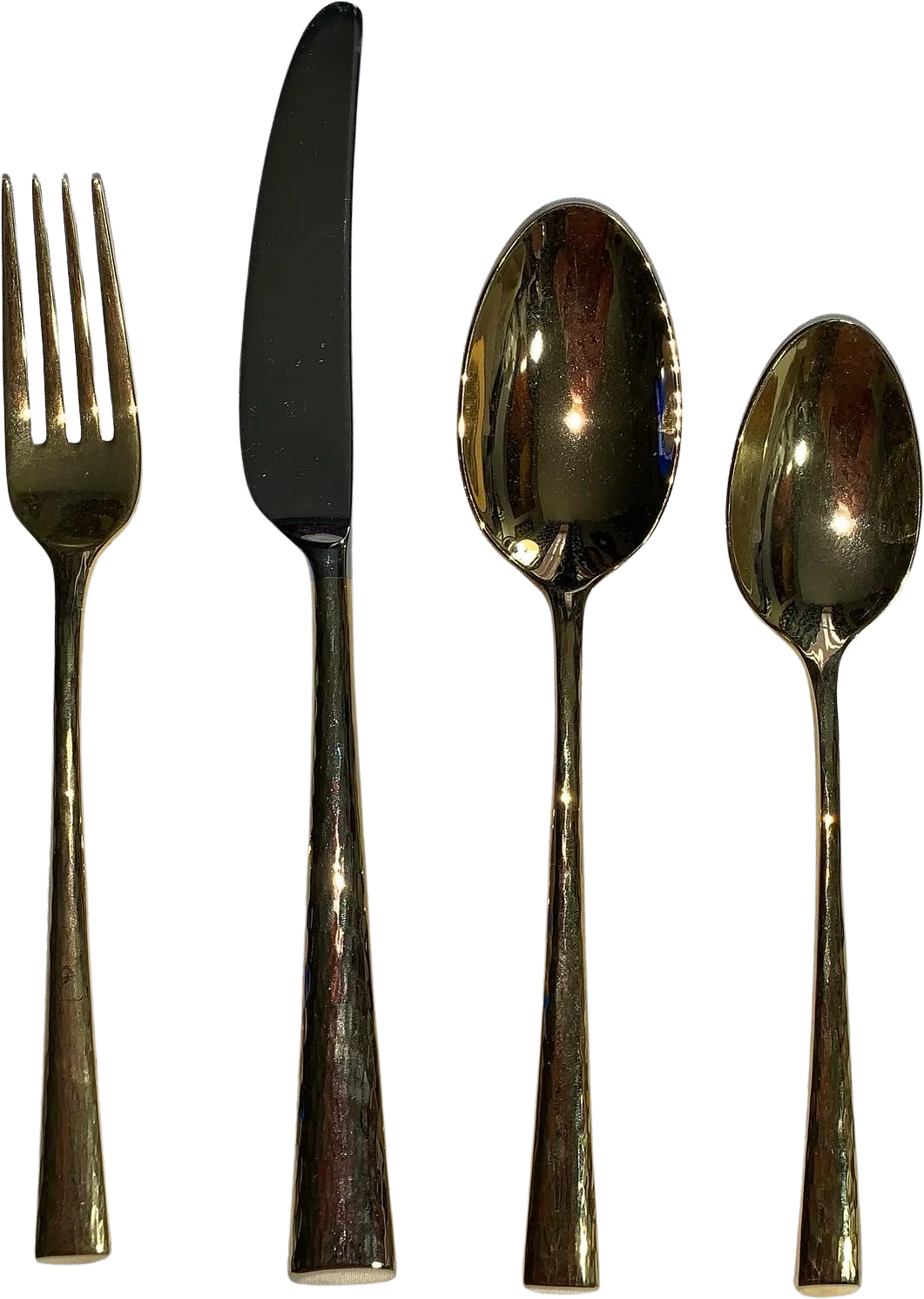 00s Nwob Marchesaxlenox Imperial Gold Caviar Flatware By Marchesa X Lenox - Image 2