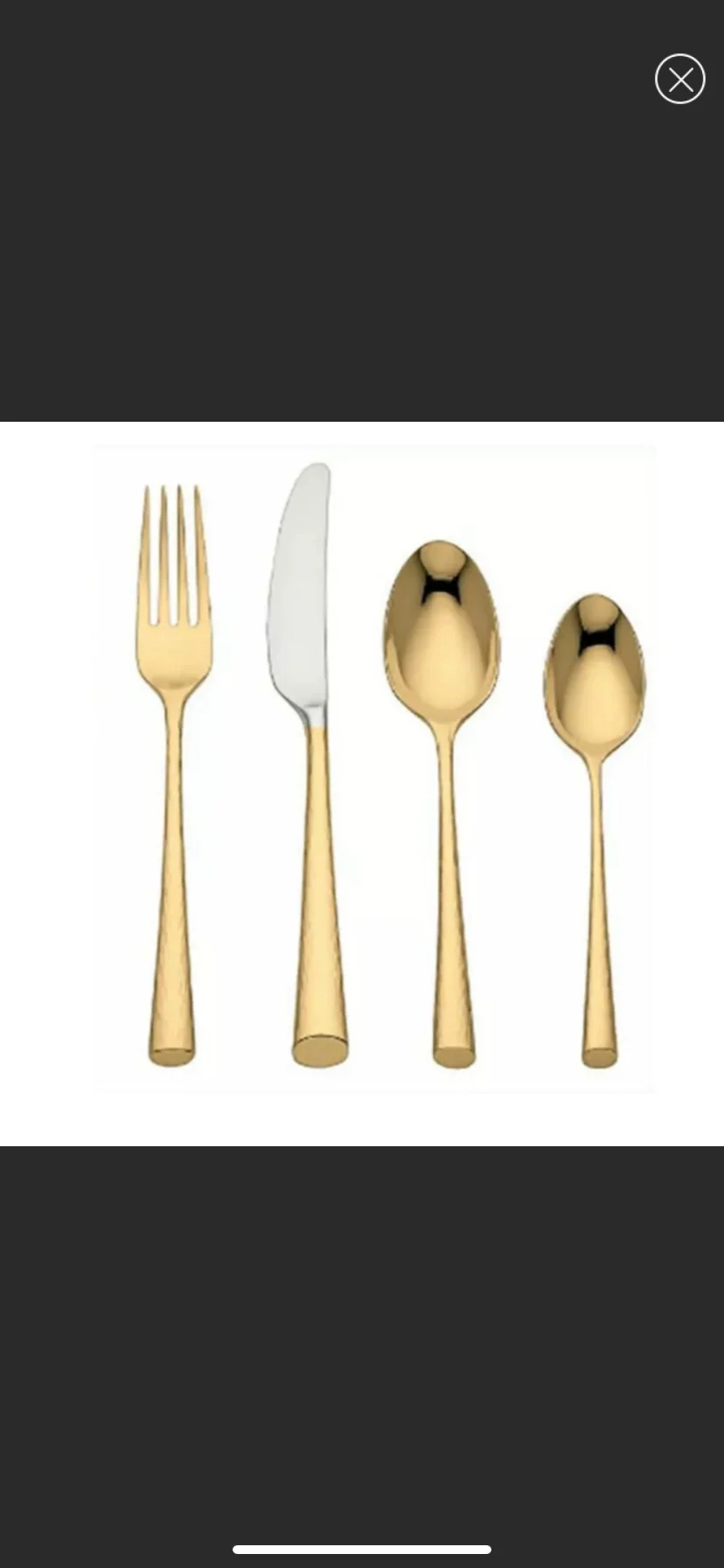 00s Nwob Marchesaxlenox Imperial Gold Caviar Flatware By Marchesa X Lenox - Image 4