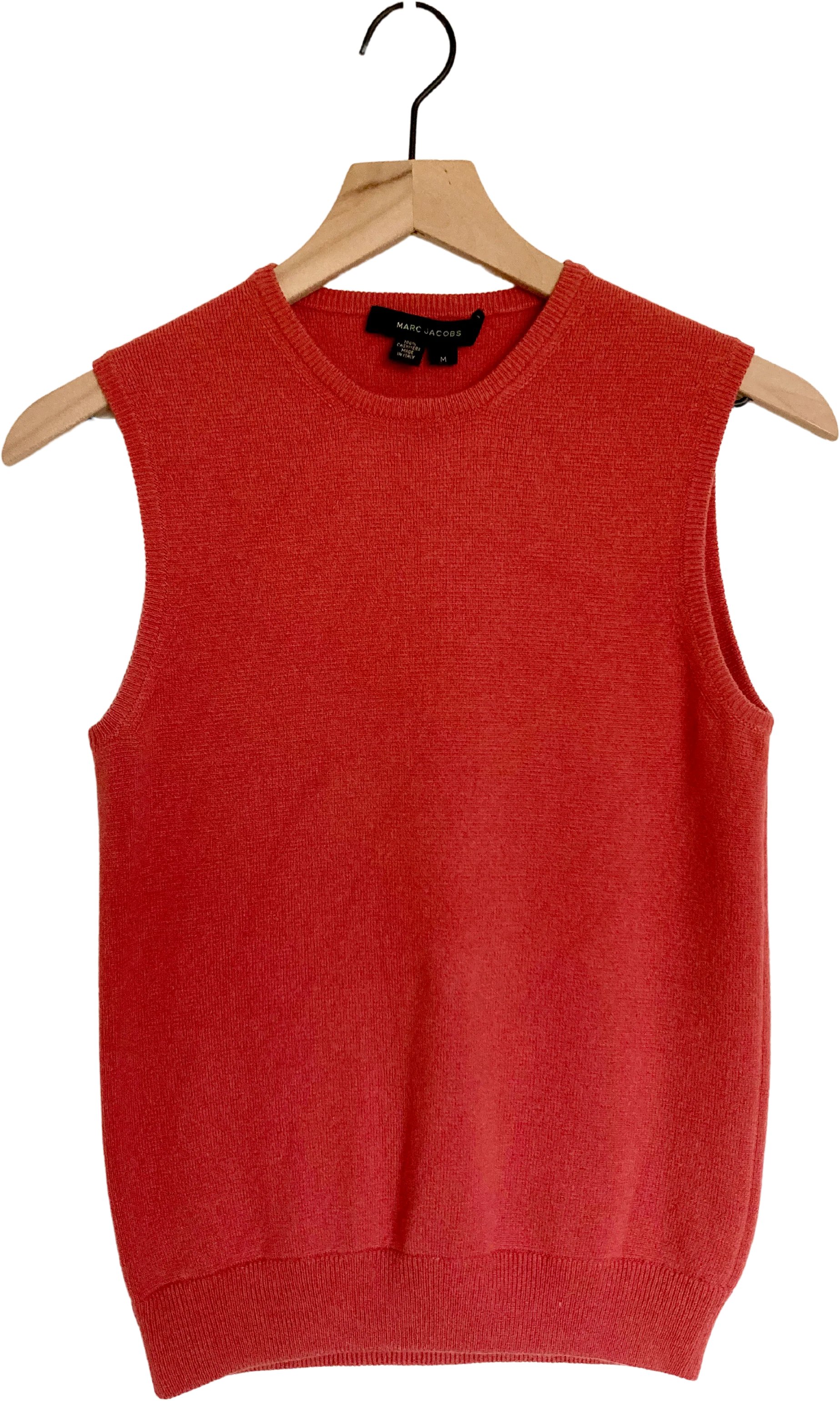 00s Orange Cashmere Sleeveless Vest Style Top By Marc Jacobs