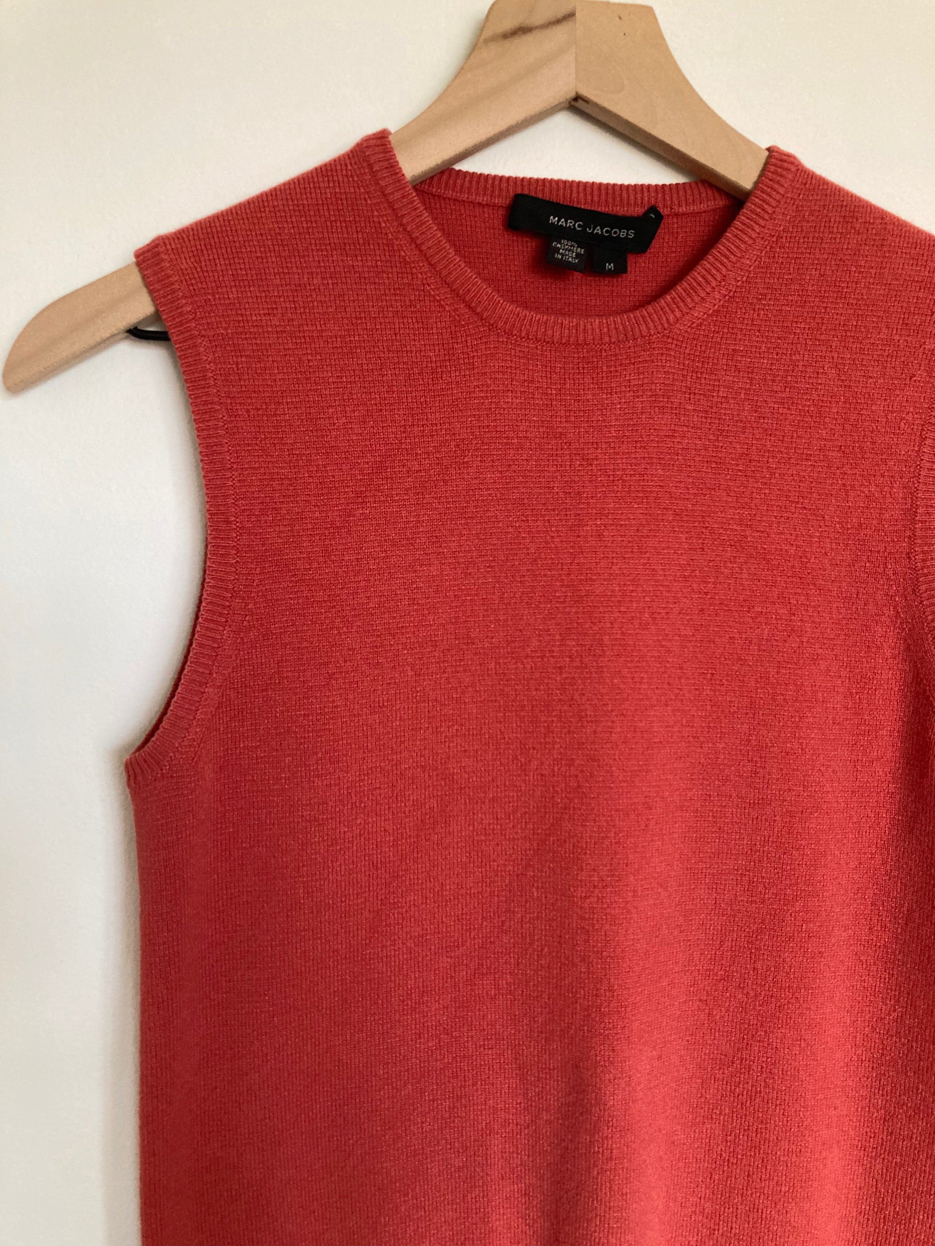 00s Orange Cashmere Sleeveless Vest Style Top By Marc Jacobs - Image 3