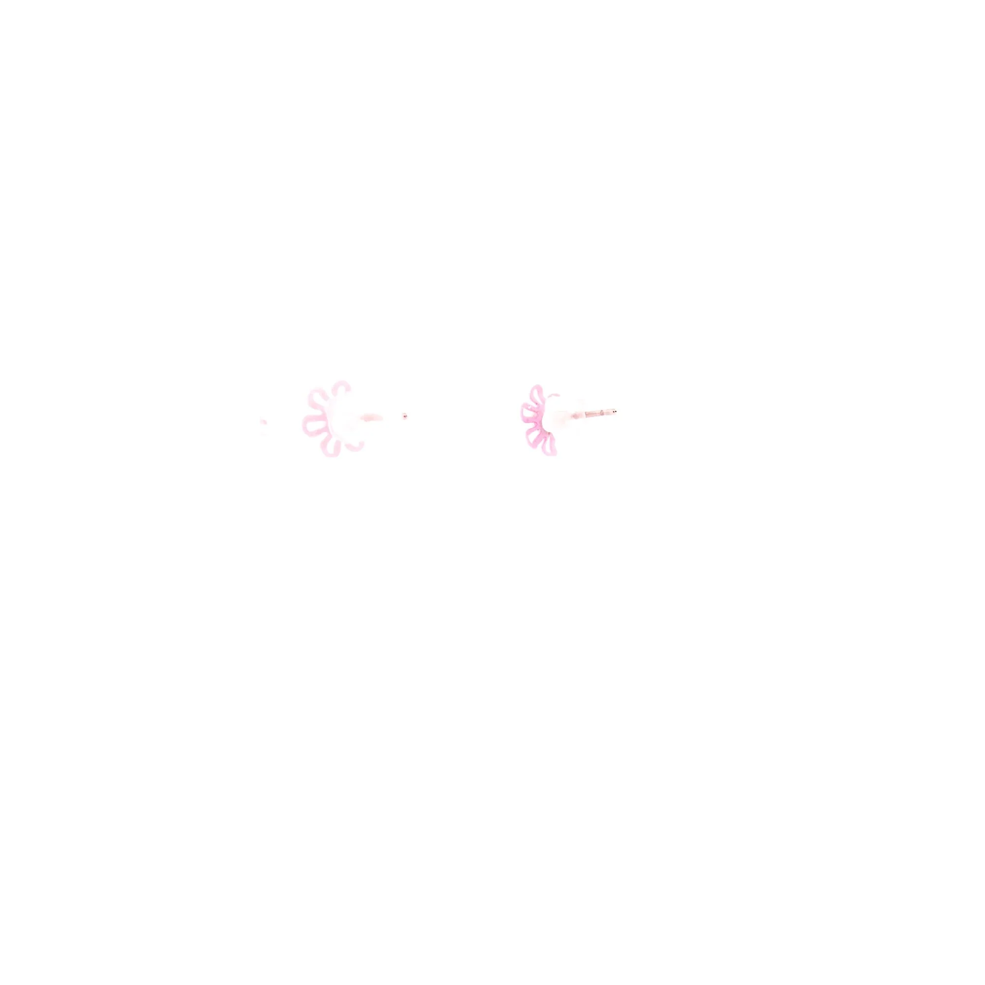 00s Pink Tiny Daisy Stud Earrings Cutout Daisy Earrings - Image 4