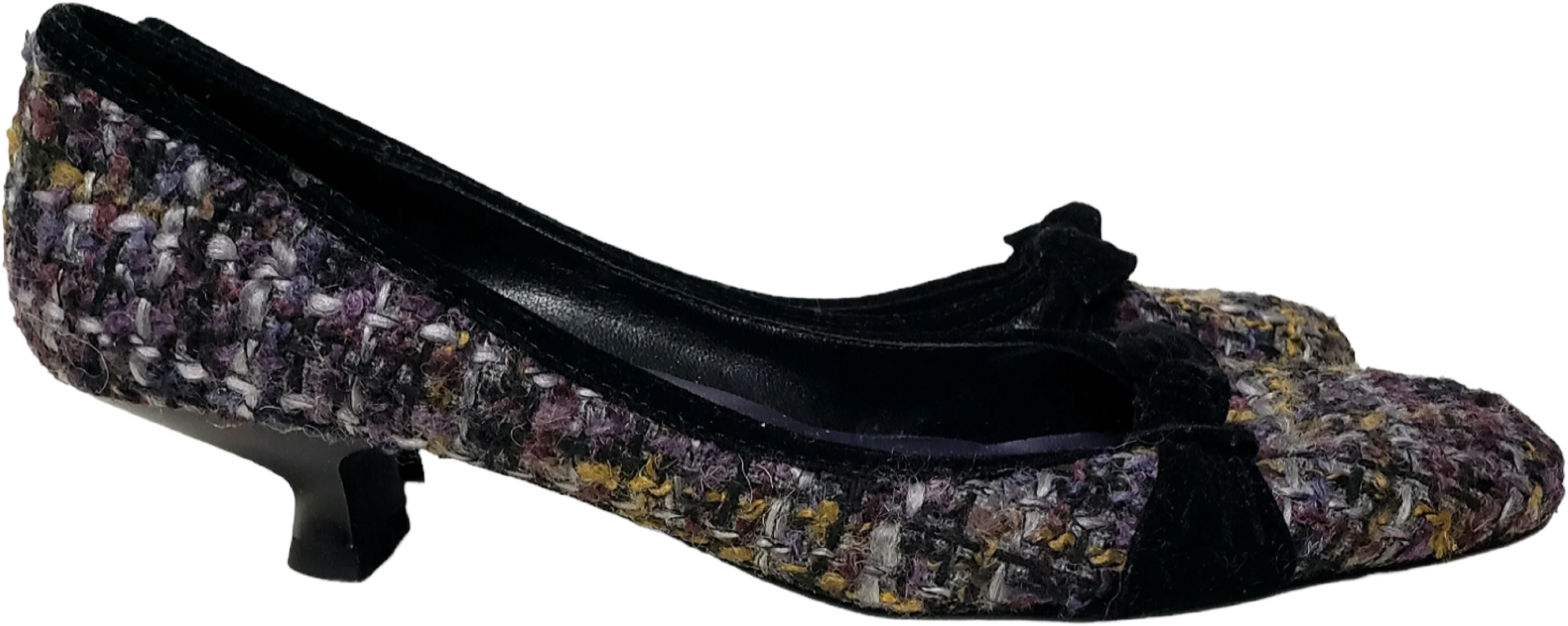 00s Purple Knit Kitten Heels By Highlights - Image 2
