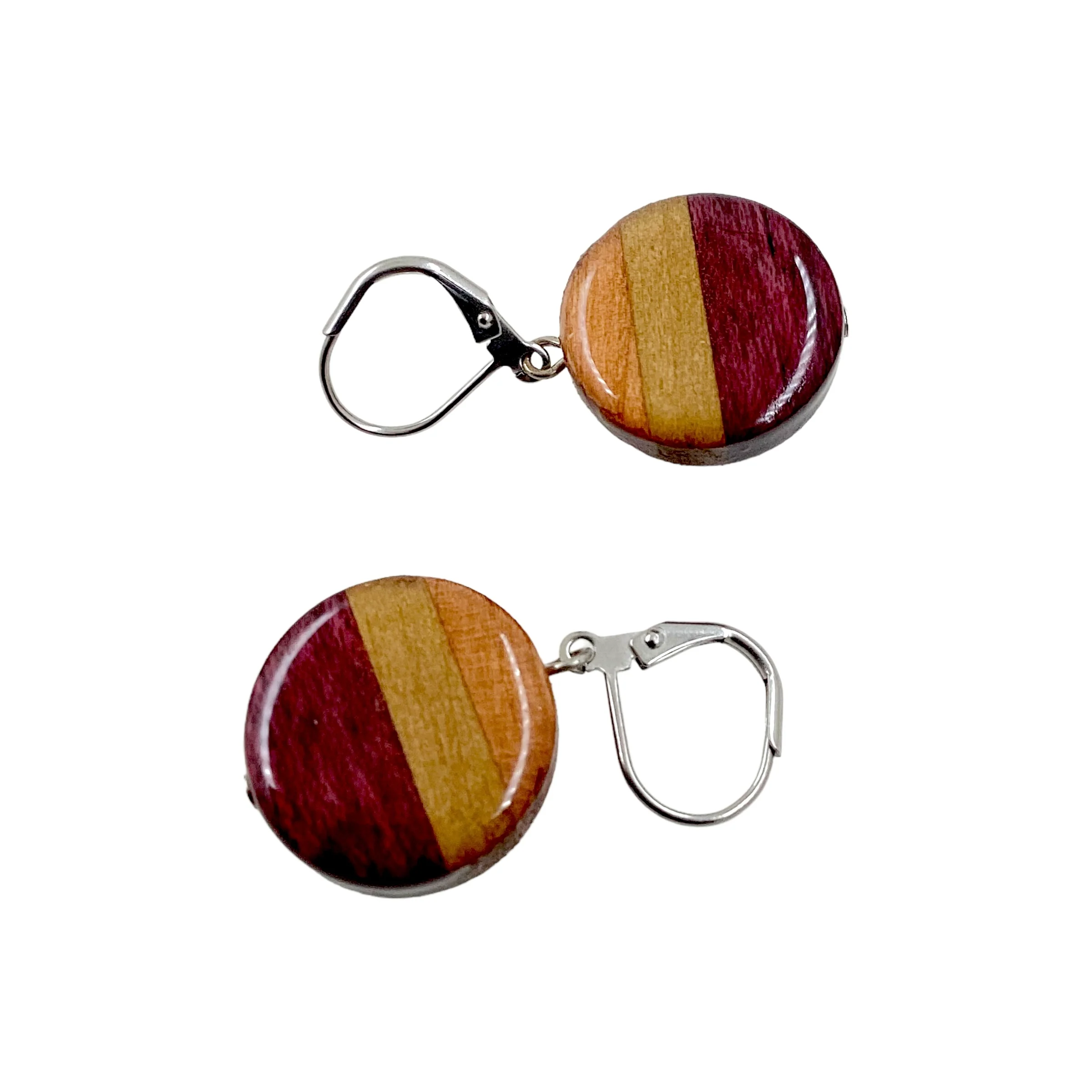 00s Reclaimed Wood Modernist Earrings Necklace Set By Melinda Wolff - Image 12