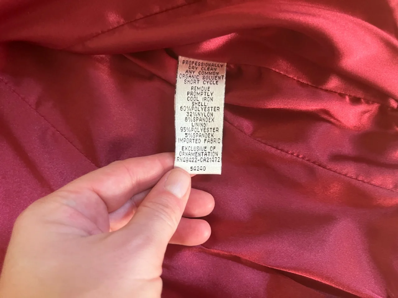 00s Red Satin Strapless Mini Dress with Flower by Jessica Mcclintock - Image 3