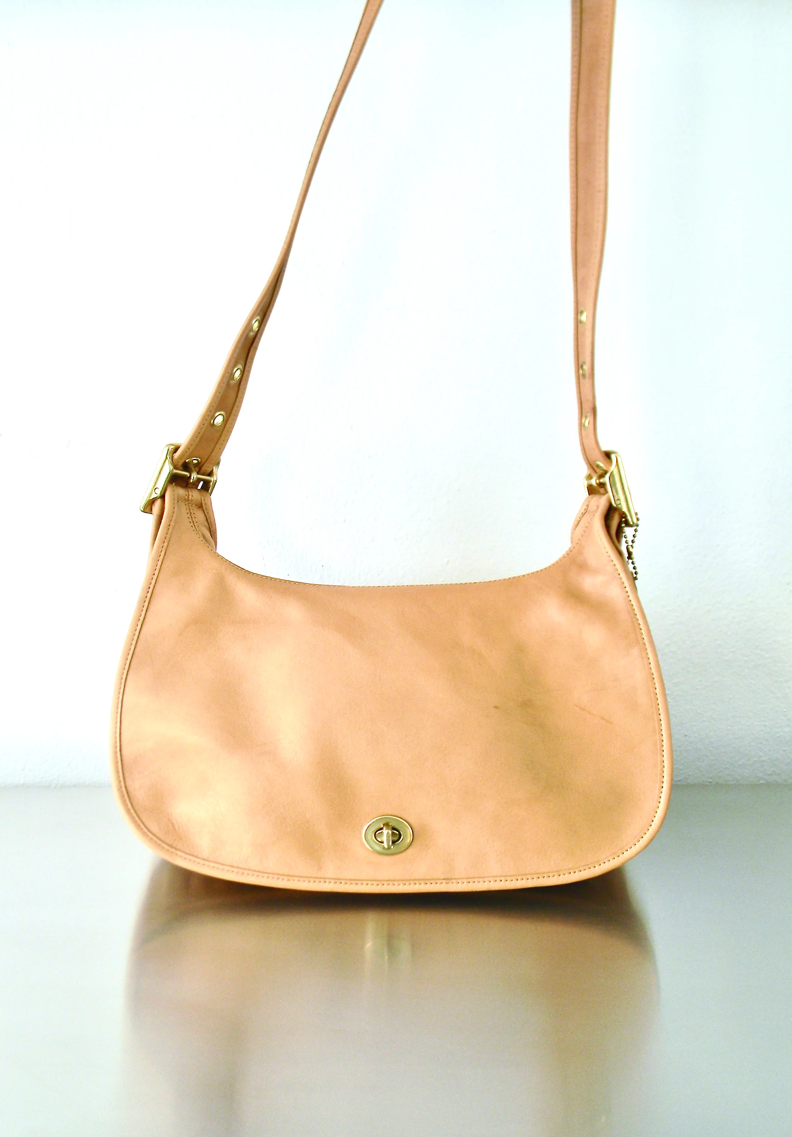 00s Refurbished Camel Leather Legacy Crescent By Coach - Image 3