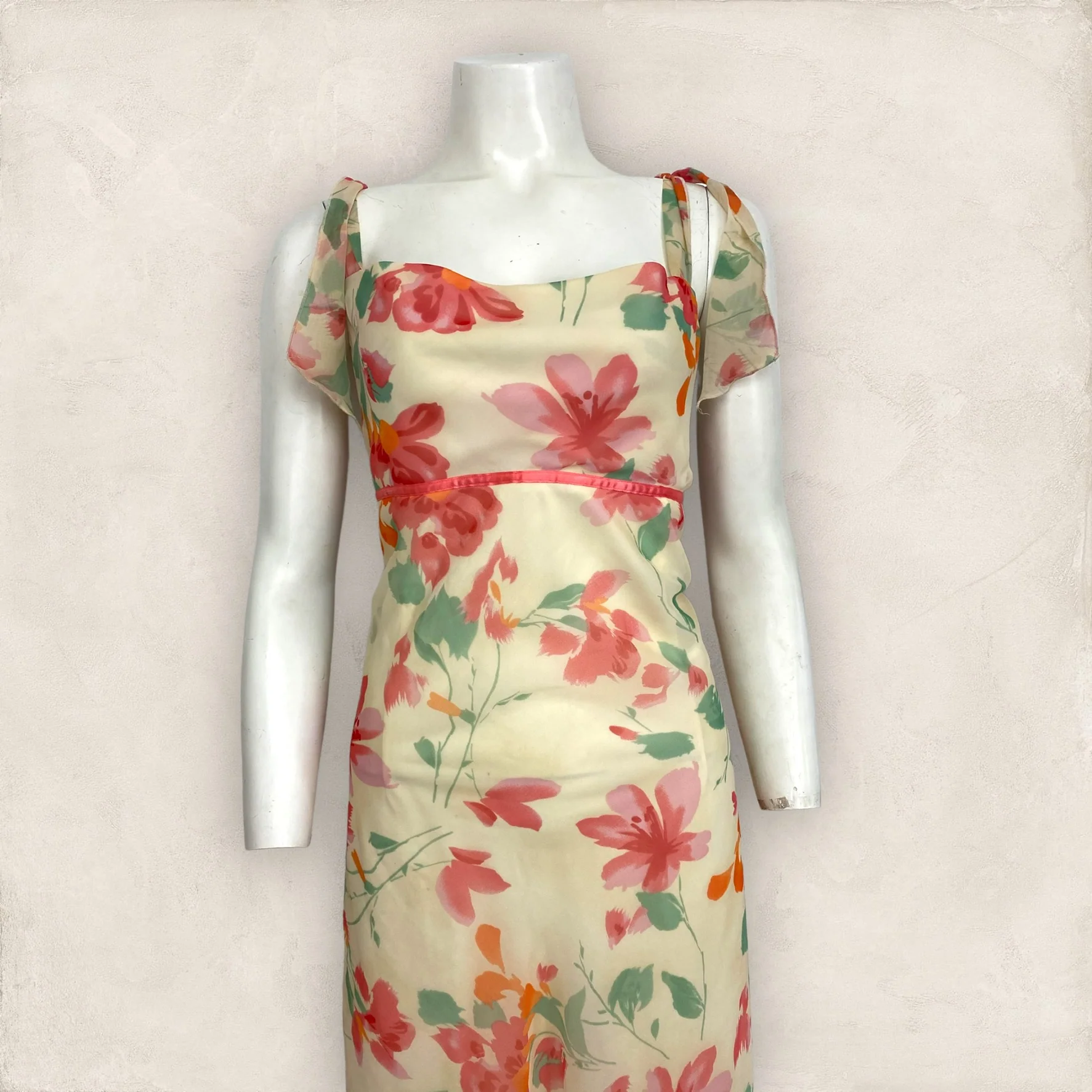 00s Romantic Floral Empire Waist Maxi Dress By Dba Ltd - Image 5