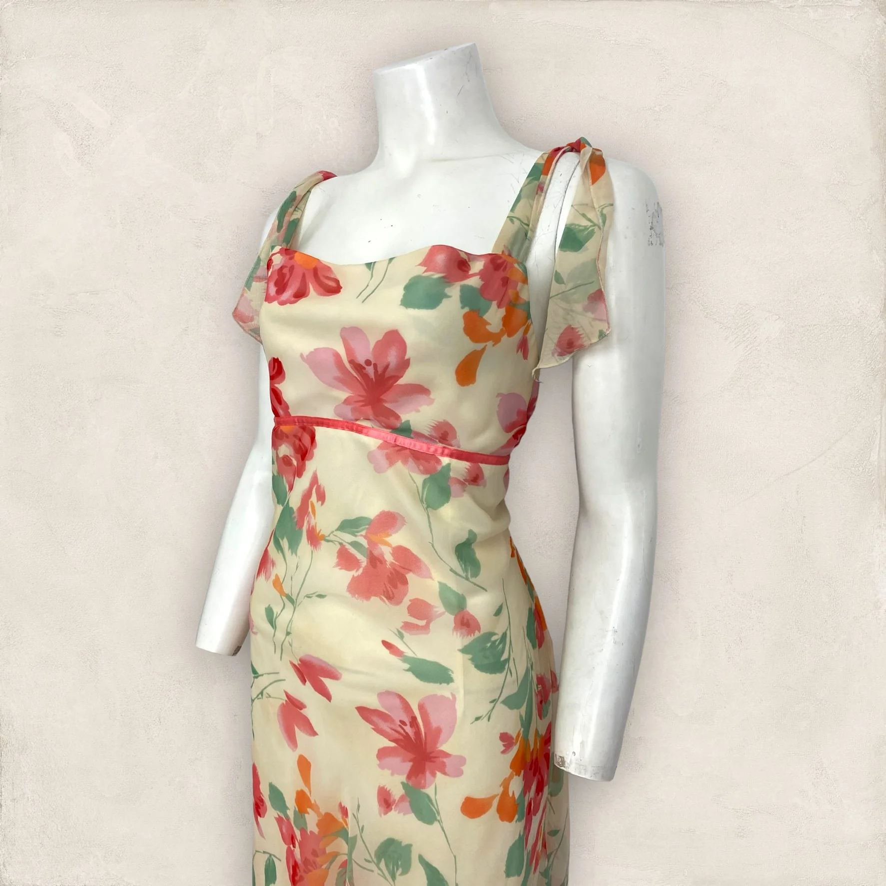 00s Romantic Floral Empire Waist Maxi Dress By Dba Ltd - Image 7