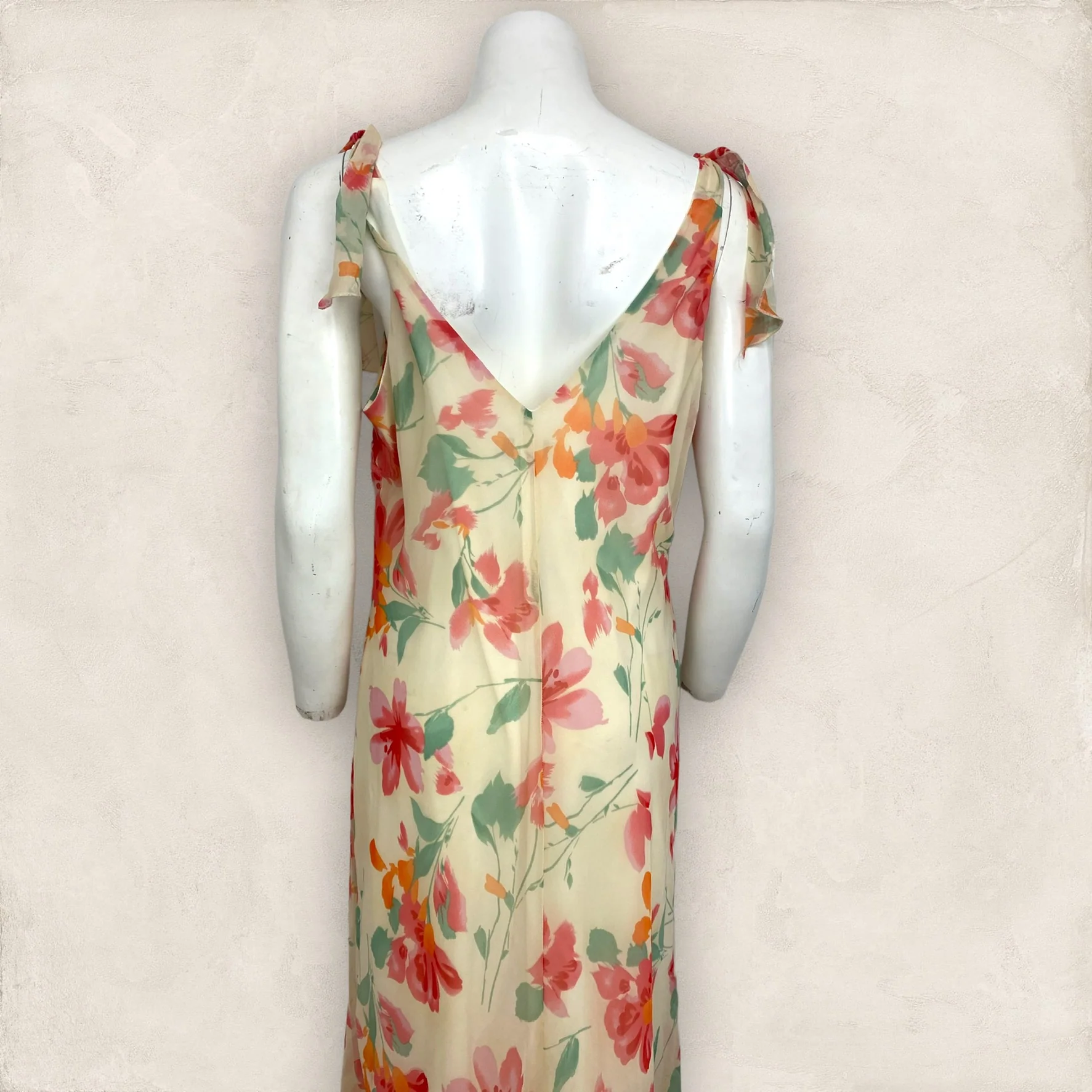 00s Romantic Floral Empire Waist Maxi Dress By Dba Ltd - Image 8