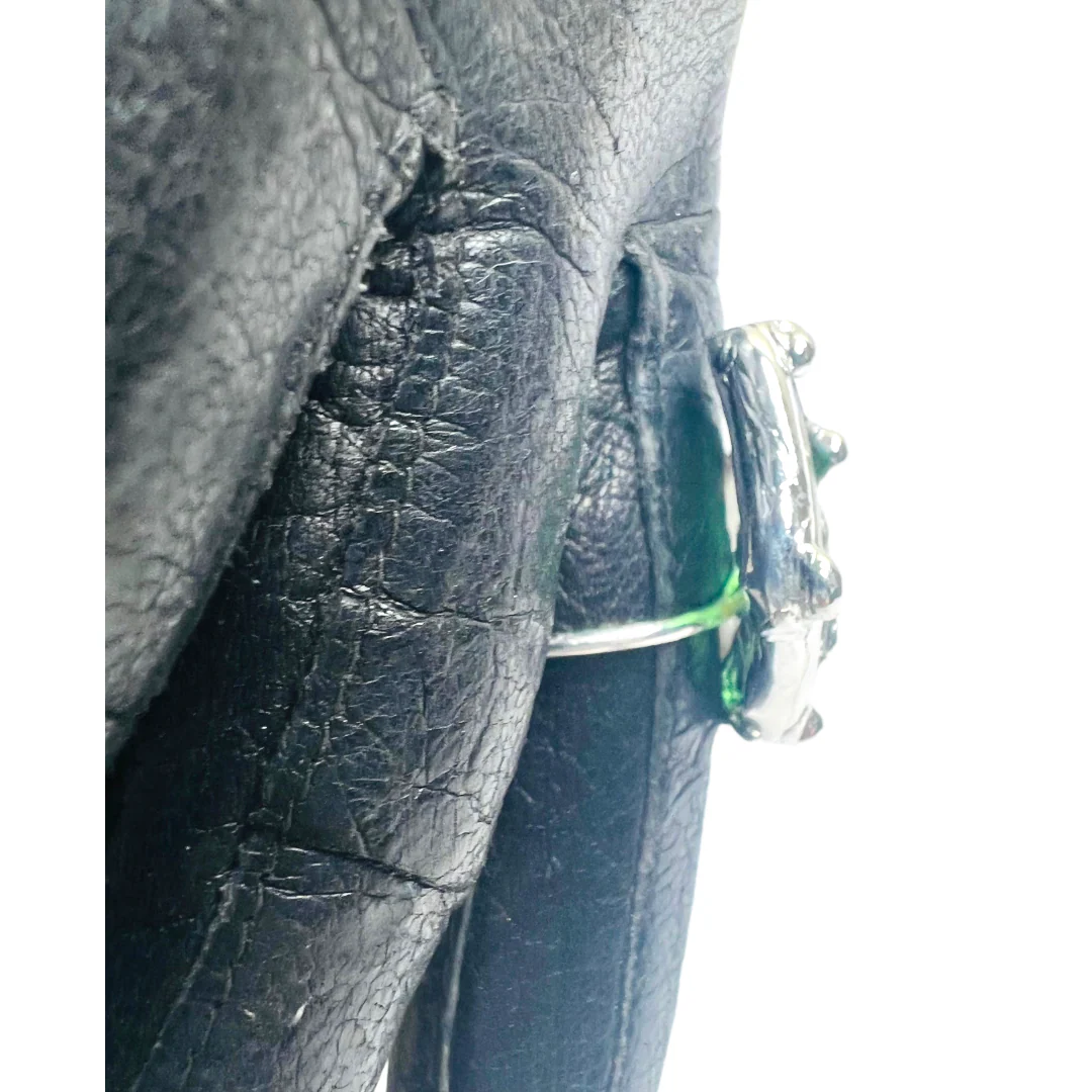 00s Sea Glass Ring Handcrafted With Solder Swarovski - Image 4
