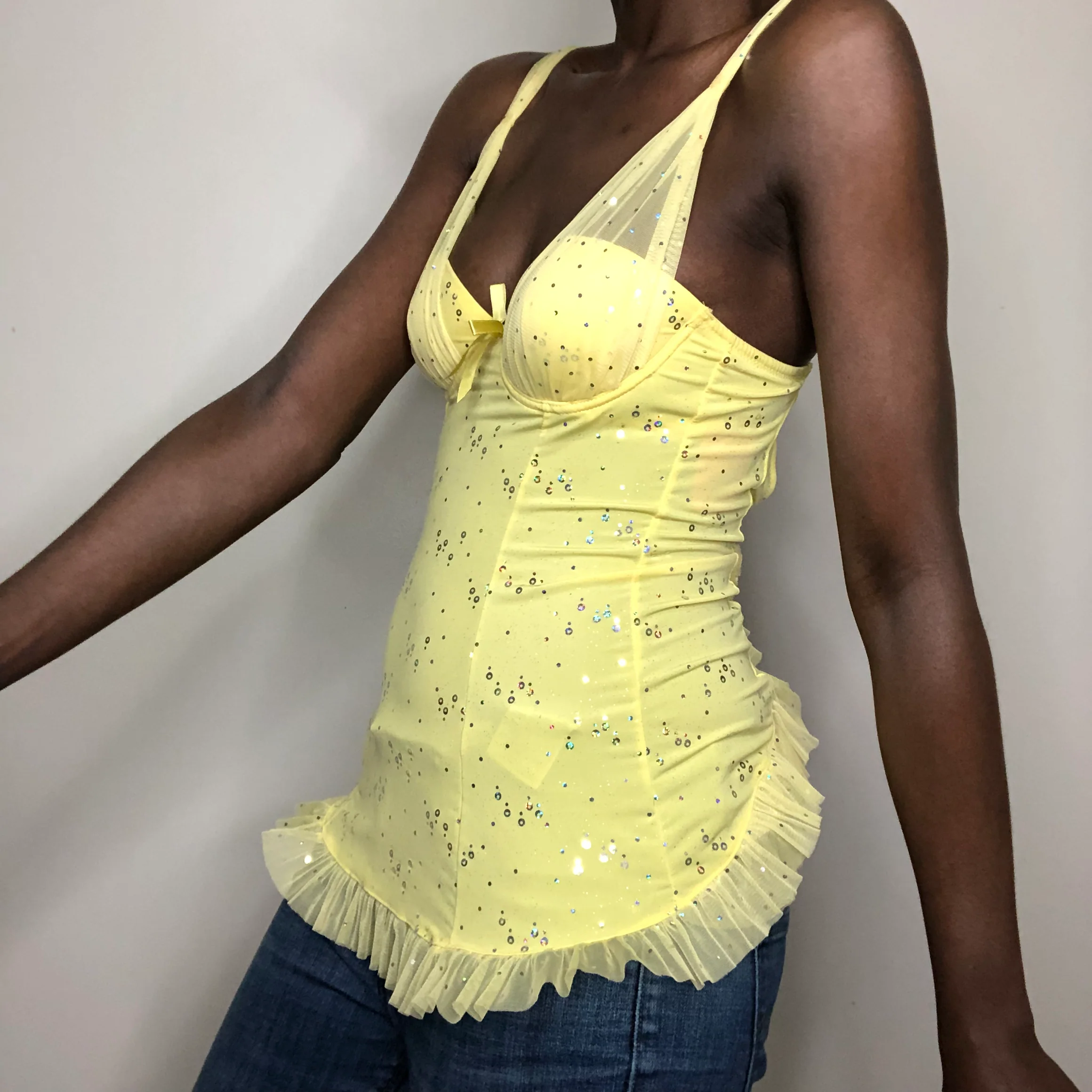 00s Sequin Fairy Bustle Ruffle Back Babydoll Set Size By Victoria's Secret - Image 4