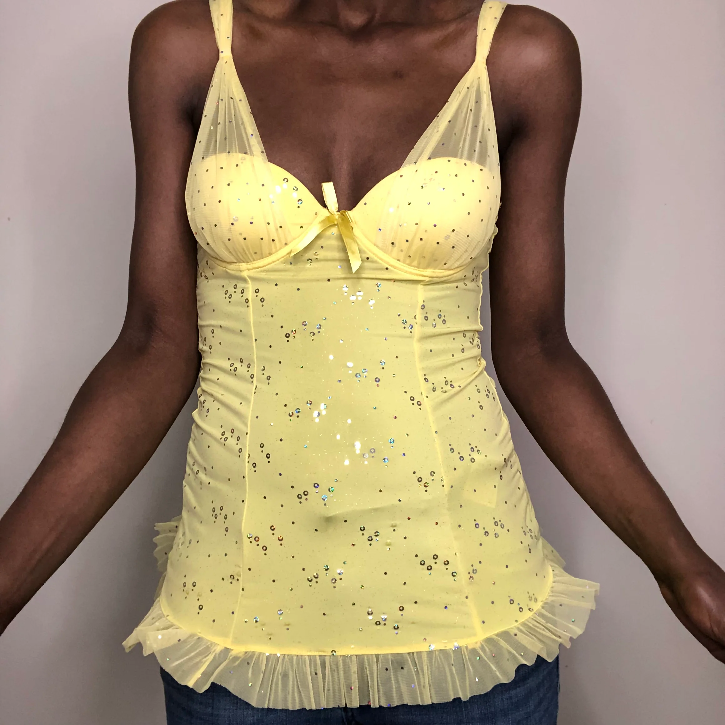 00s Sequin Fairy Bustle Ruffle Back Babydoll Set Size By Victoria's Secret - Image 5