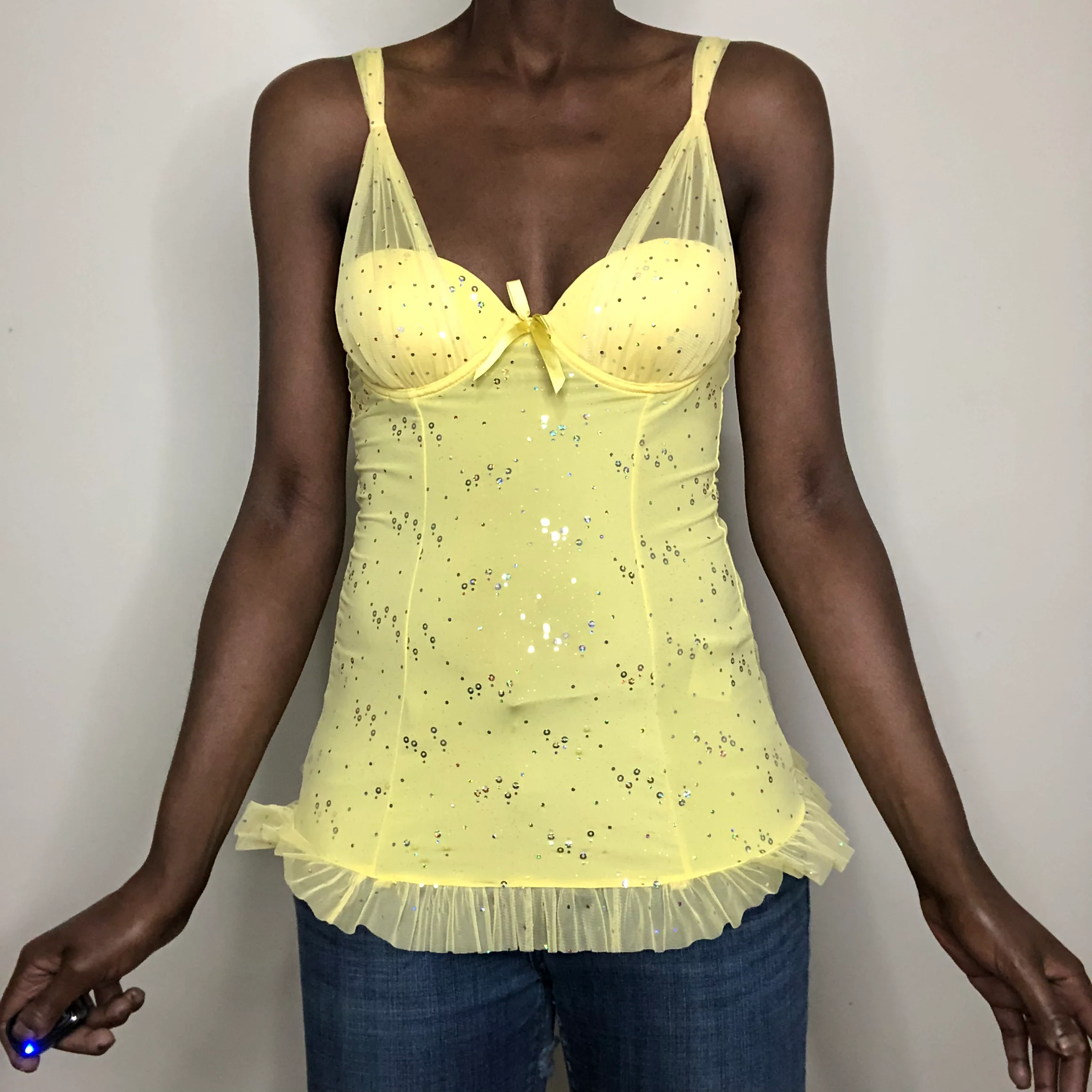 00s Sequin Fairy Bustle Ruffle Back Babydoll Set Size By Victoria's Secret - Image 7