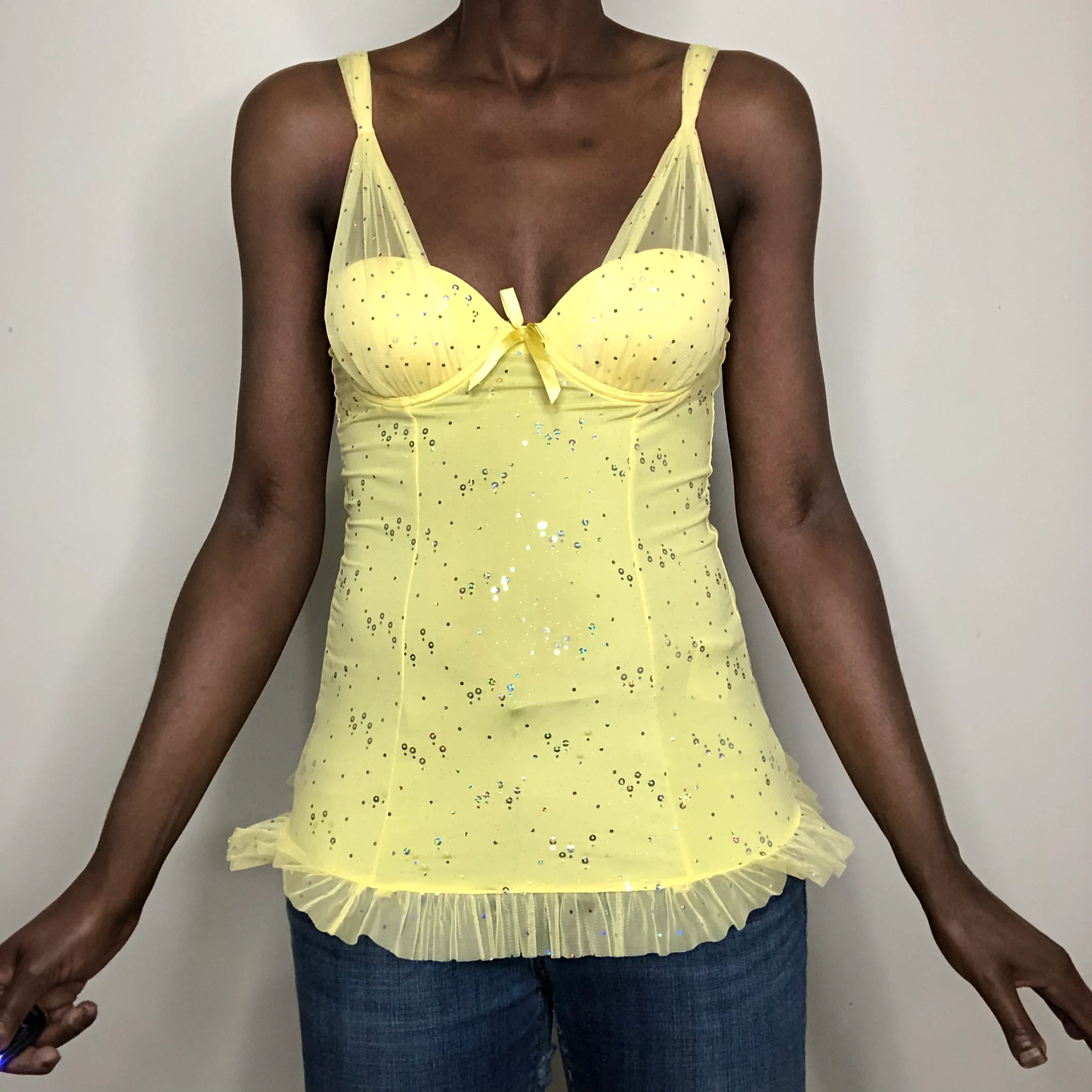 00s Sequin Fairy Bustle Ruffle Back Babydoll Set Size By Victoria's Secret - Image 9