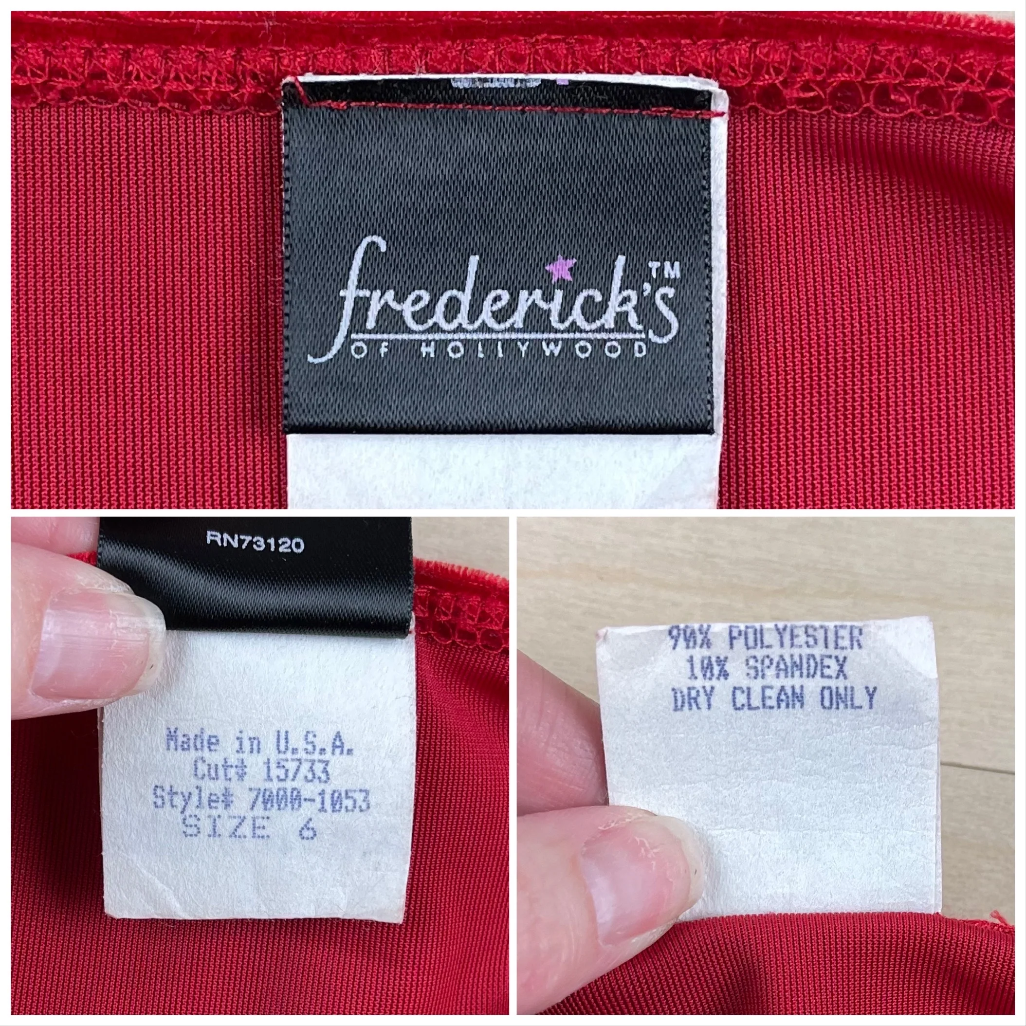00s Sexy Red Velvet Midi Dress By Frederick's of Hollywood - Image 5