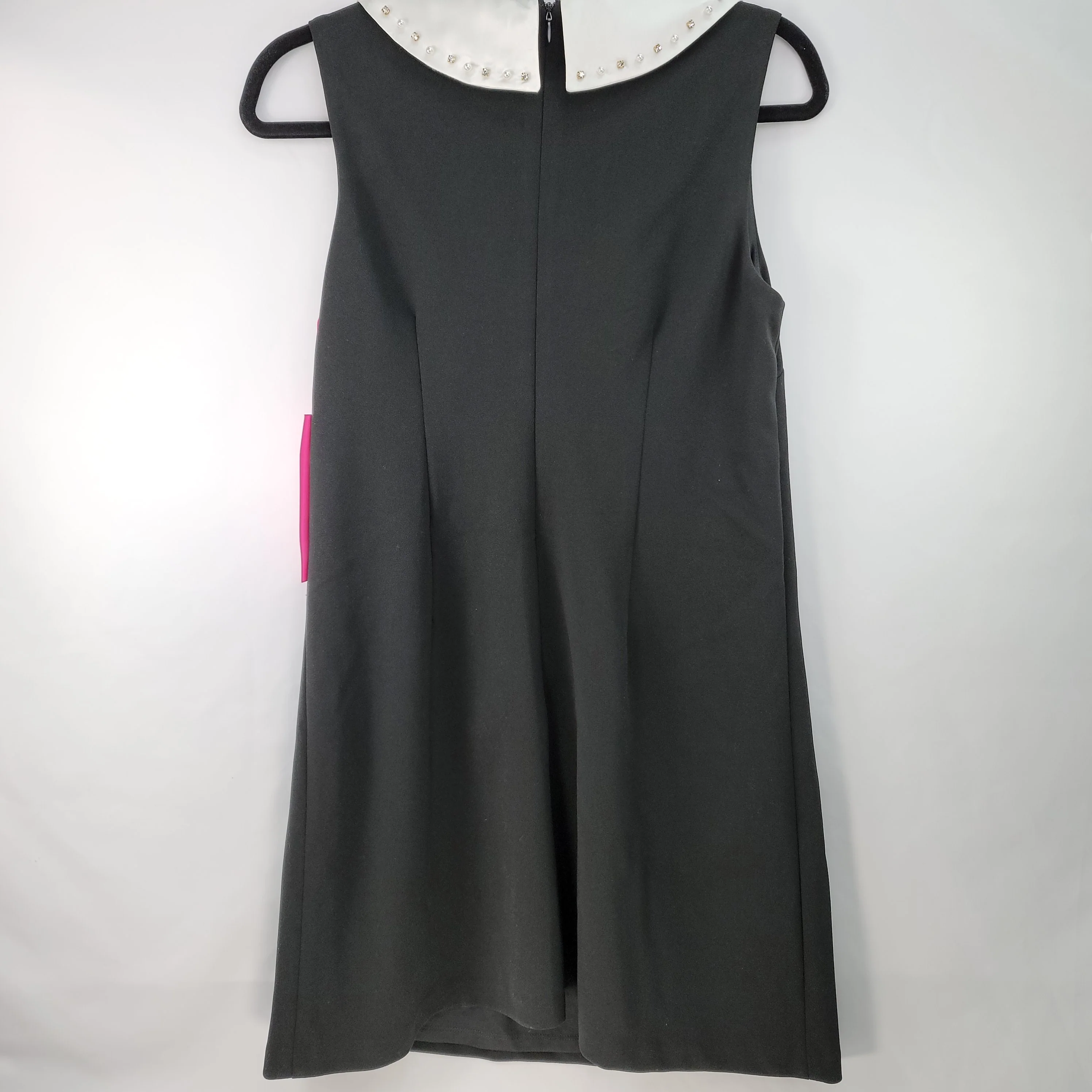 00s Shift A-line Dress With Beaded Peter Pan Collar By Betsey Johnson - Image 4
