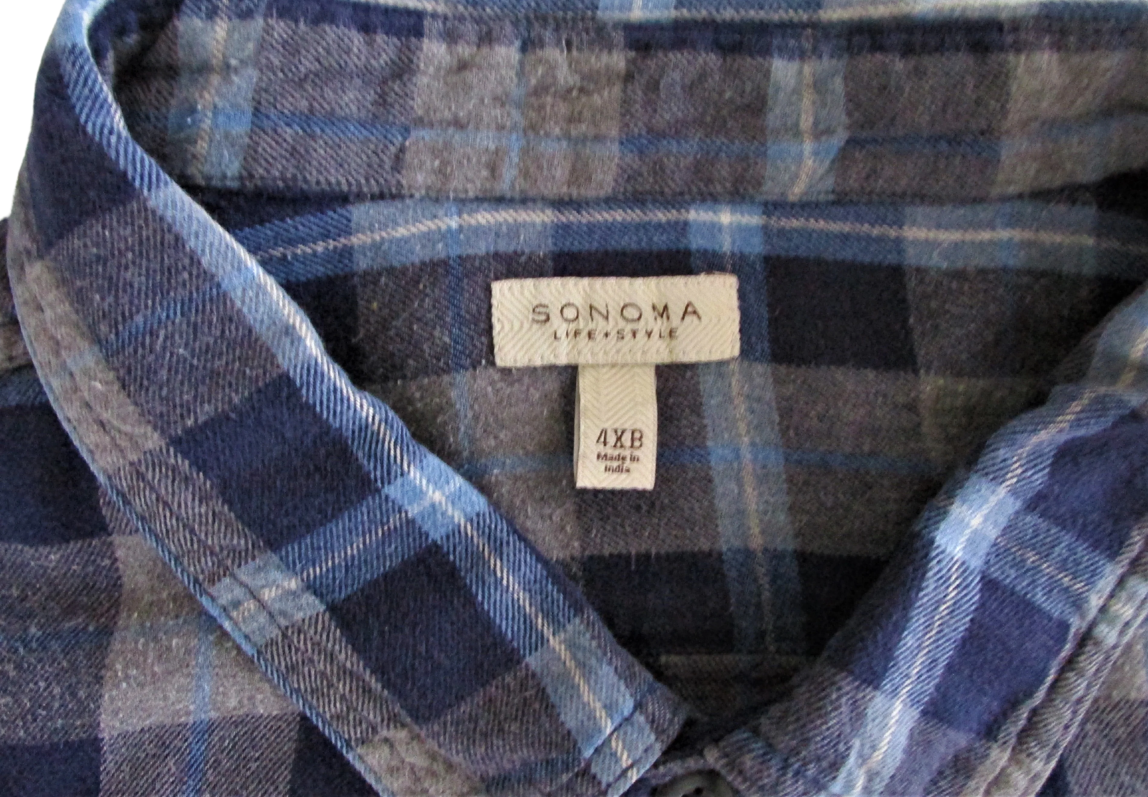 00s Sonoma Men's Cotton Flannel Shirt Size 4xb By Sonoma - Image 2