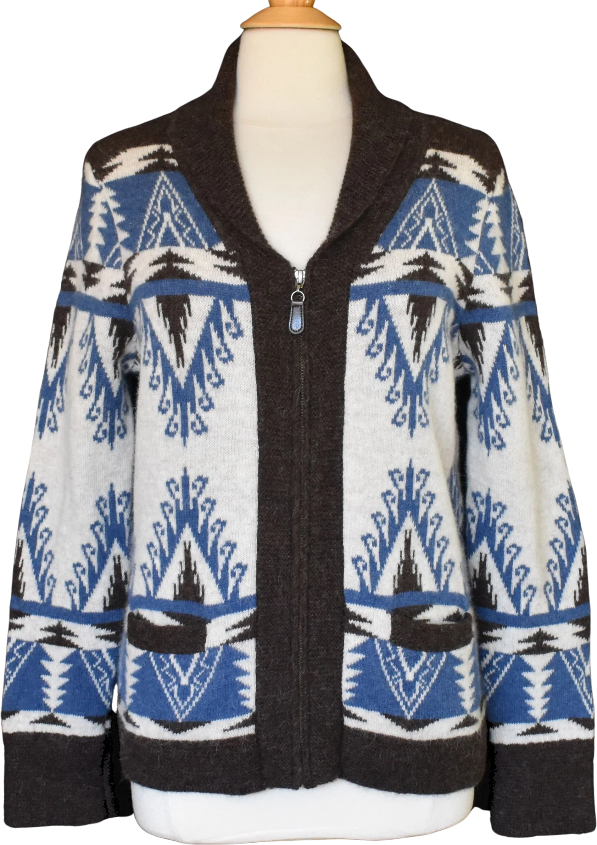 00s Southwest Zip Front Cardigan Sweater by Pendleton