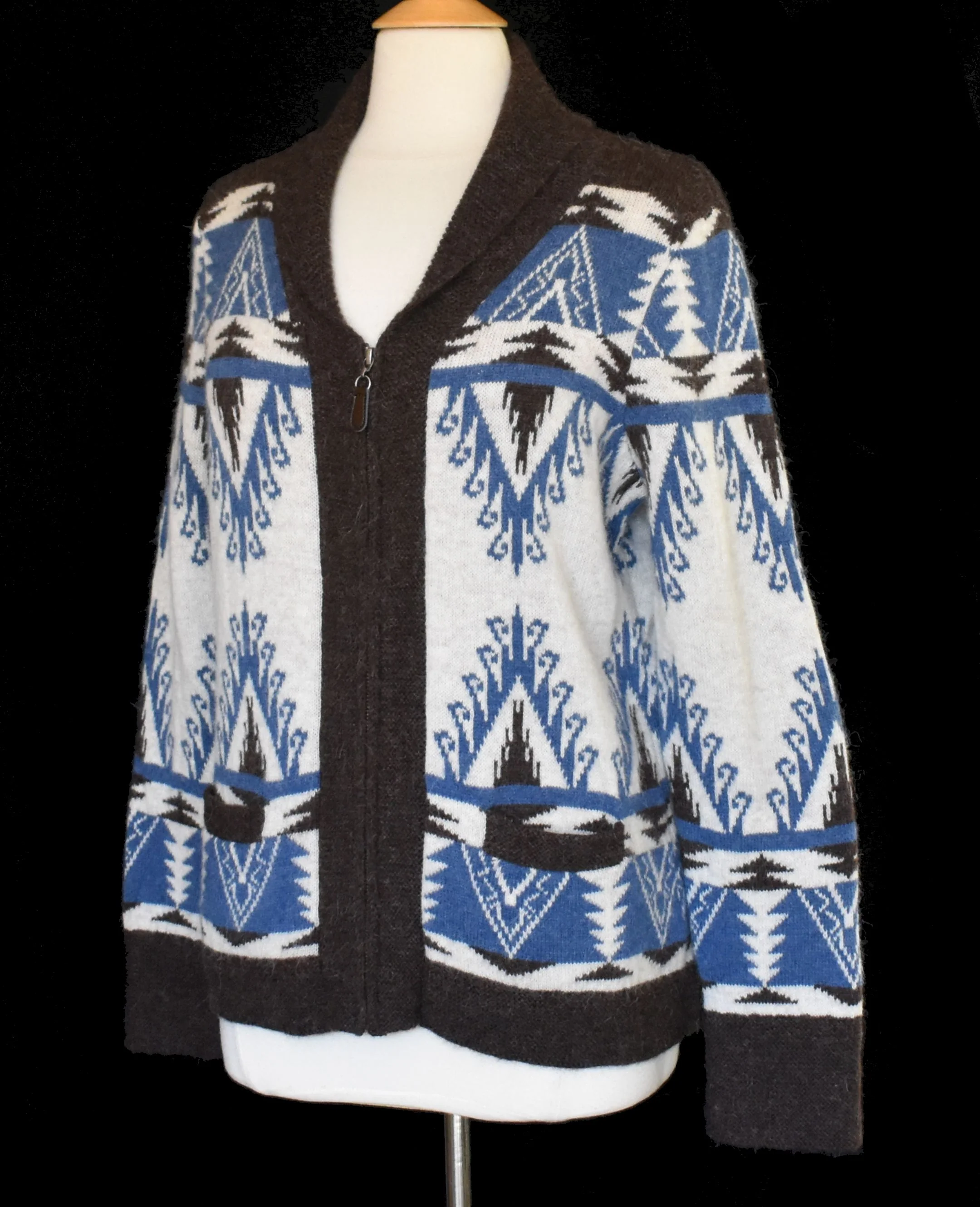 00s Southwest Zip Front Cardigan Sweater by Pendleton - Image 5