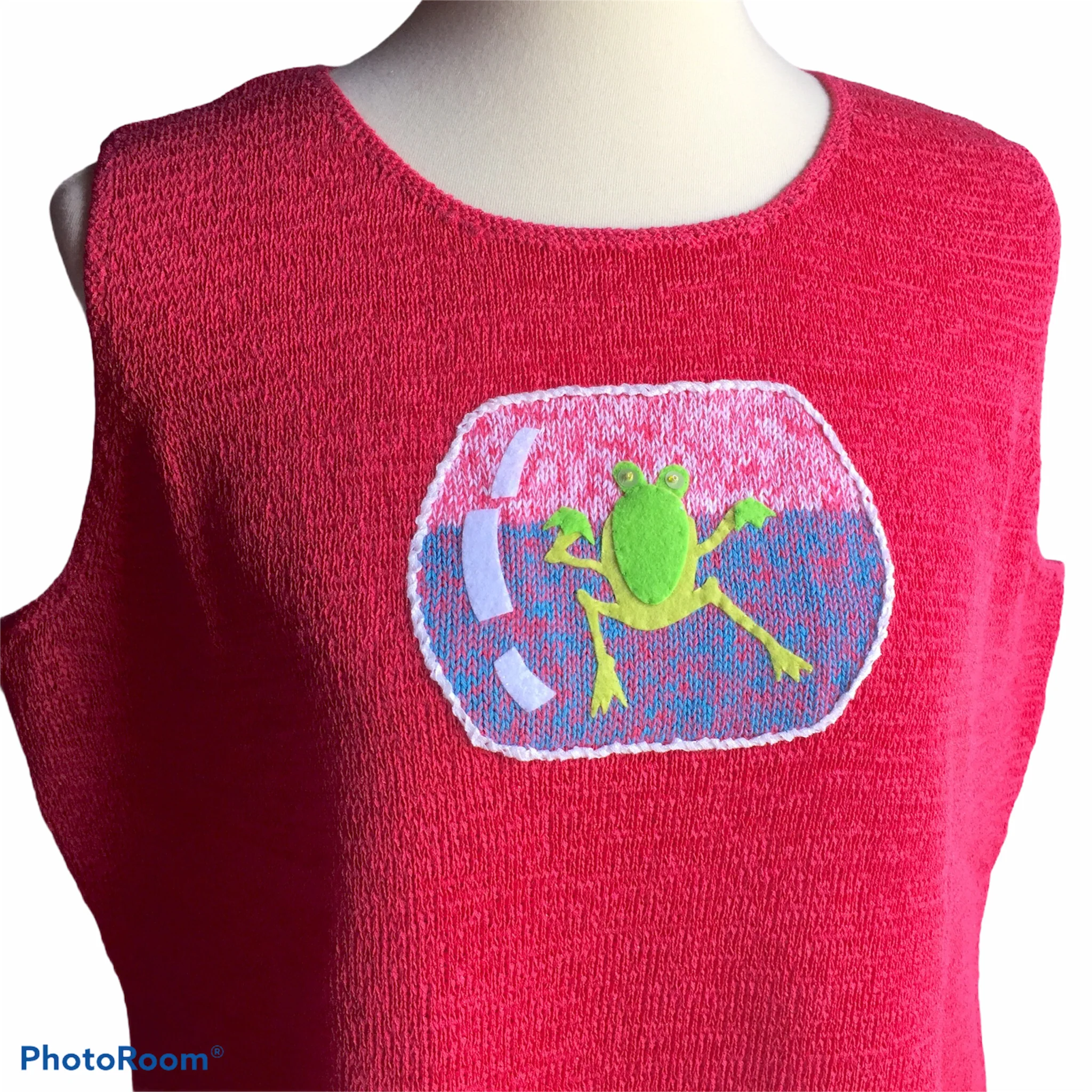 00s Sweater Shell Fish Flower Turtle Charm Xl Cottage By Susan Bristol - Image 3