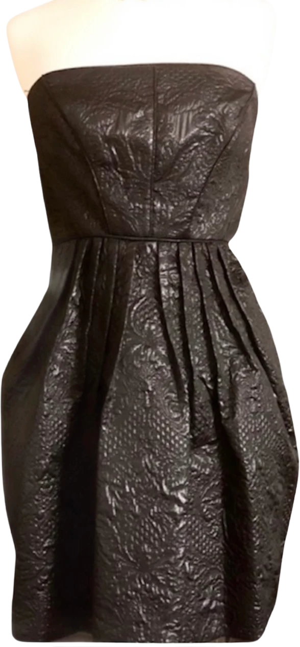 00s Brocade Black Party Dress Xs/s by Tibi