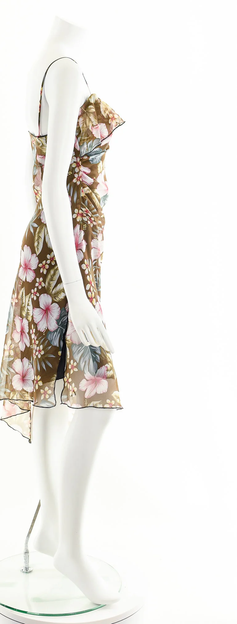 00s Tropical Resort Asymmetric Hem Dress by Alyn Paige - Image 5