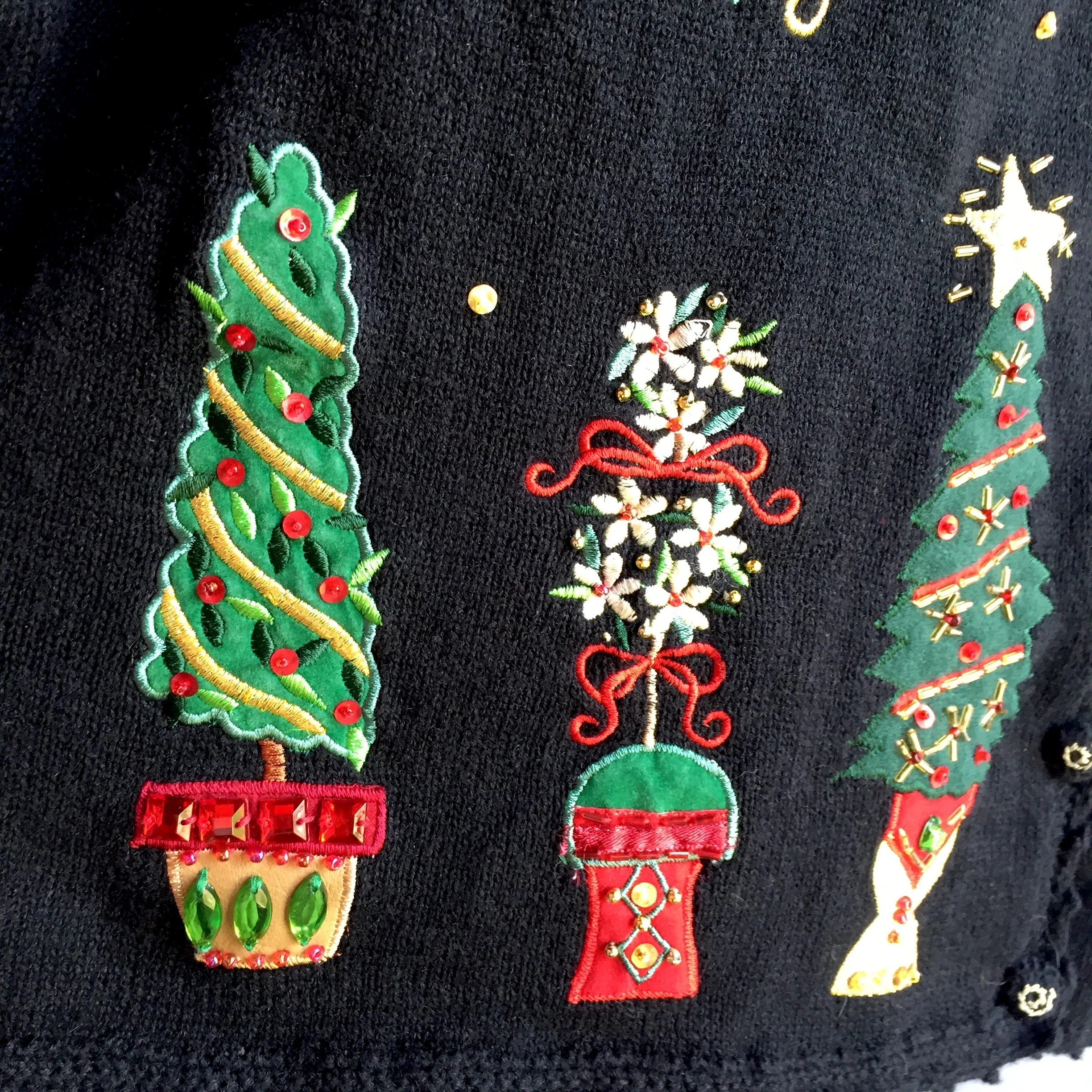 00s Ugly Christmas Sweater Topiary Grand Millennial By Heirloom Collectibles - Image 9