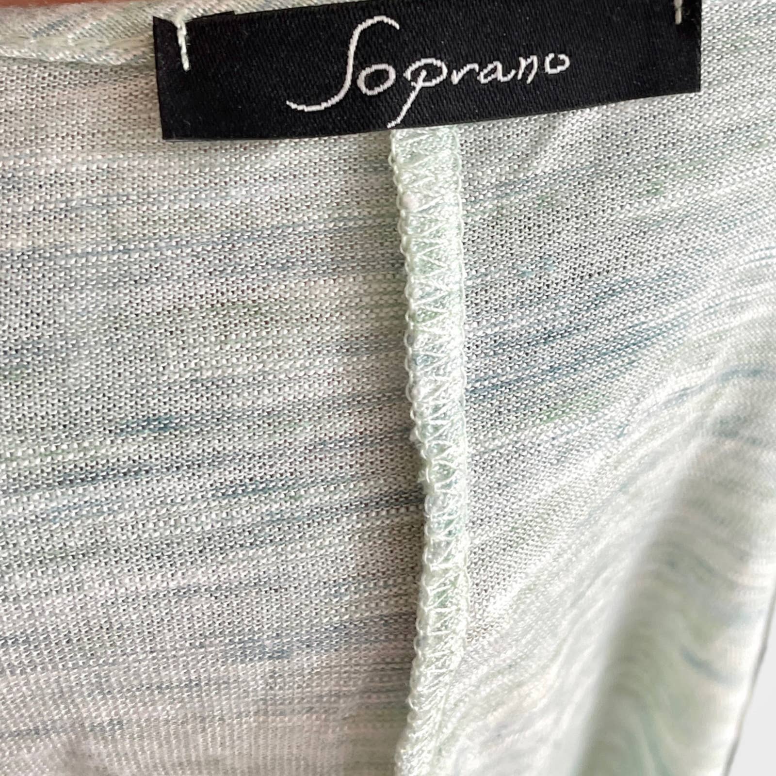 00s Vintage Blue Green Marled Scoop Neck Tunic Shirt Dress by Soprano - Image 4