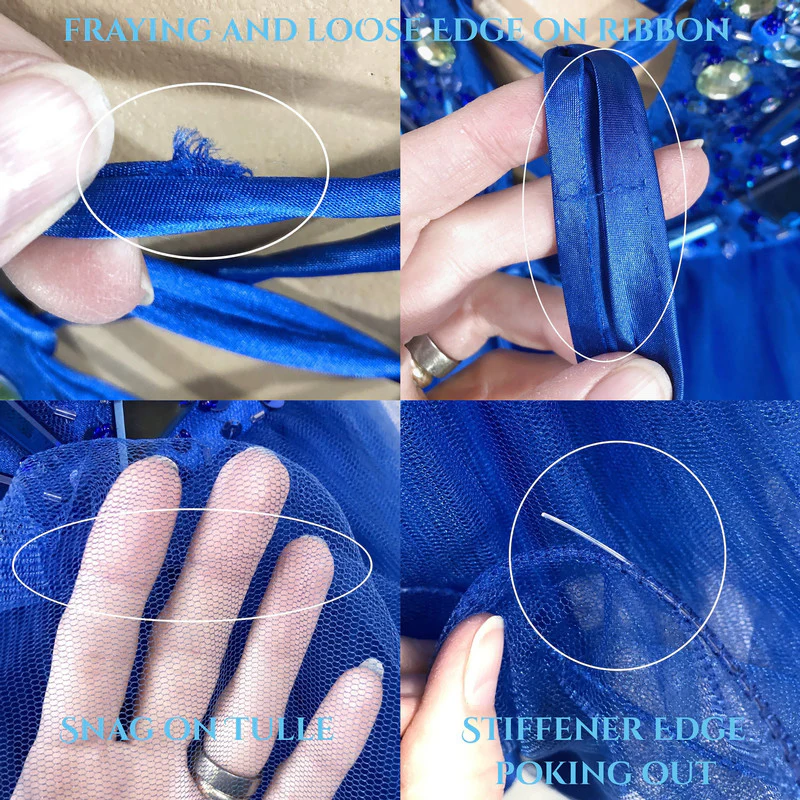 00s Vintage Blue Ice Princess Mini Tutu Party Dress By Dave & Johnny - Image 10