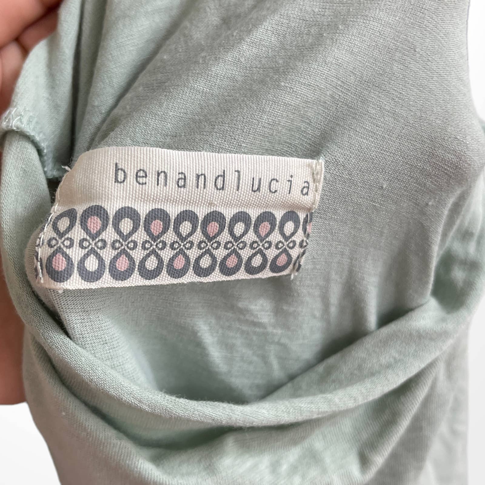 00s Vintage Green Mock Neck Half Sleeve Tunic by Ben and Lucia - Image 3