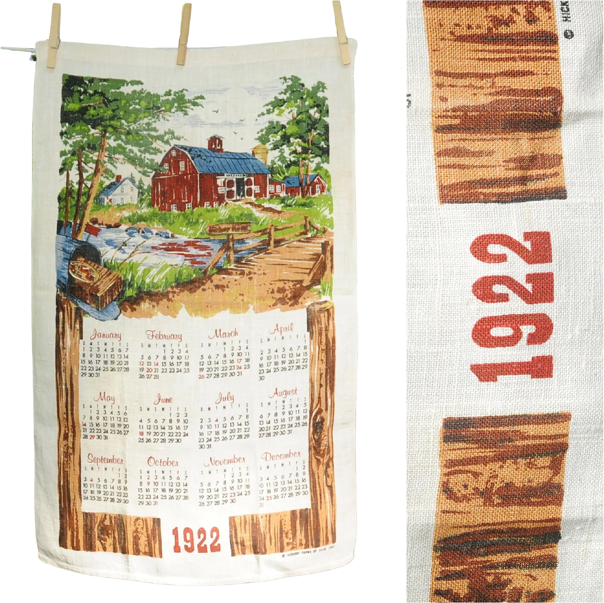 00s Vintage Reproduction 1922 Hickory Farms Calendar - Image 2