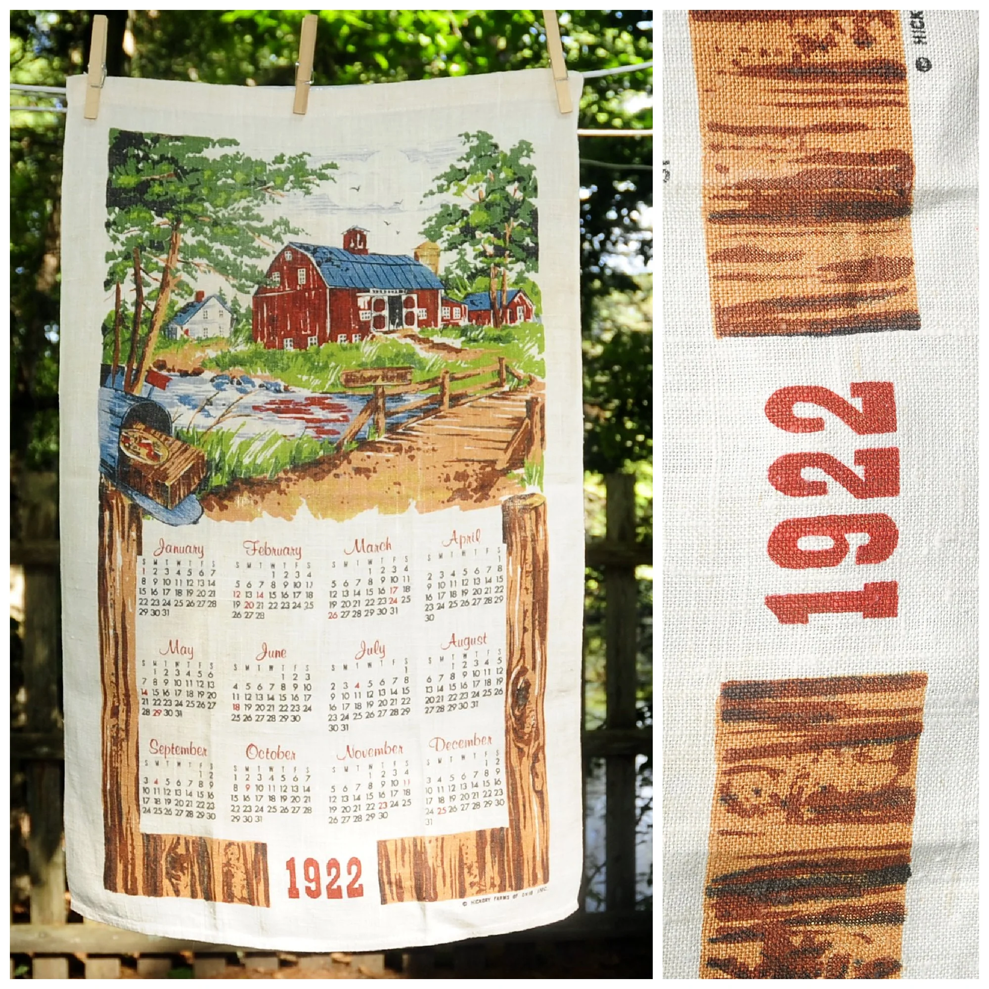 00s Vintage Reproduction 1922 Hickory Farms Calendar - Image 4