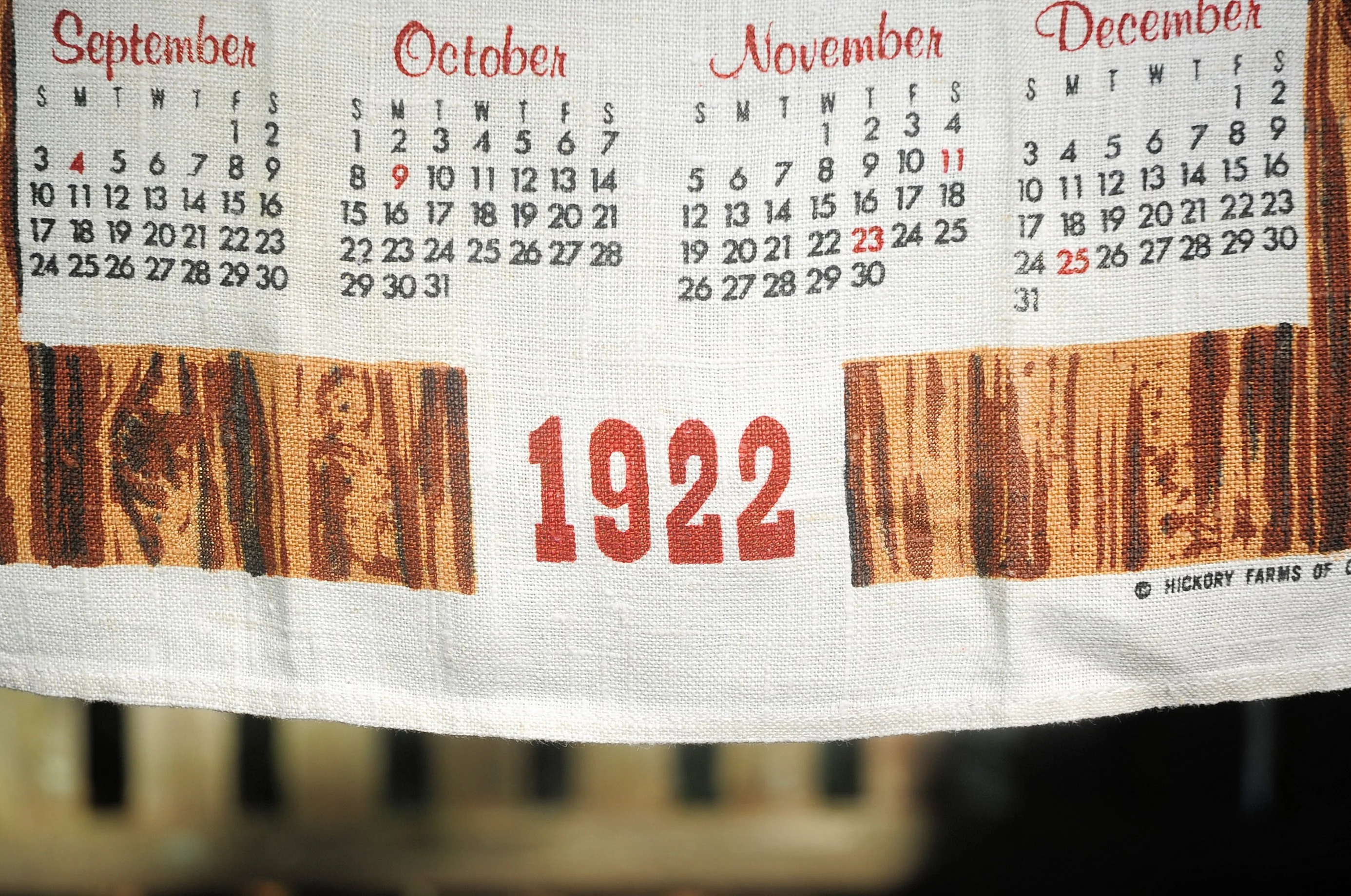 00s Vintage Reproduction 1922 Hickory Farms Calendar - Image 6