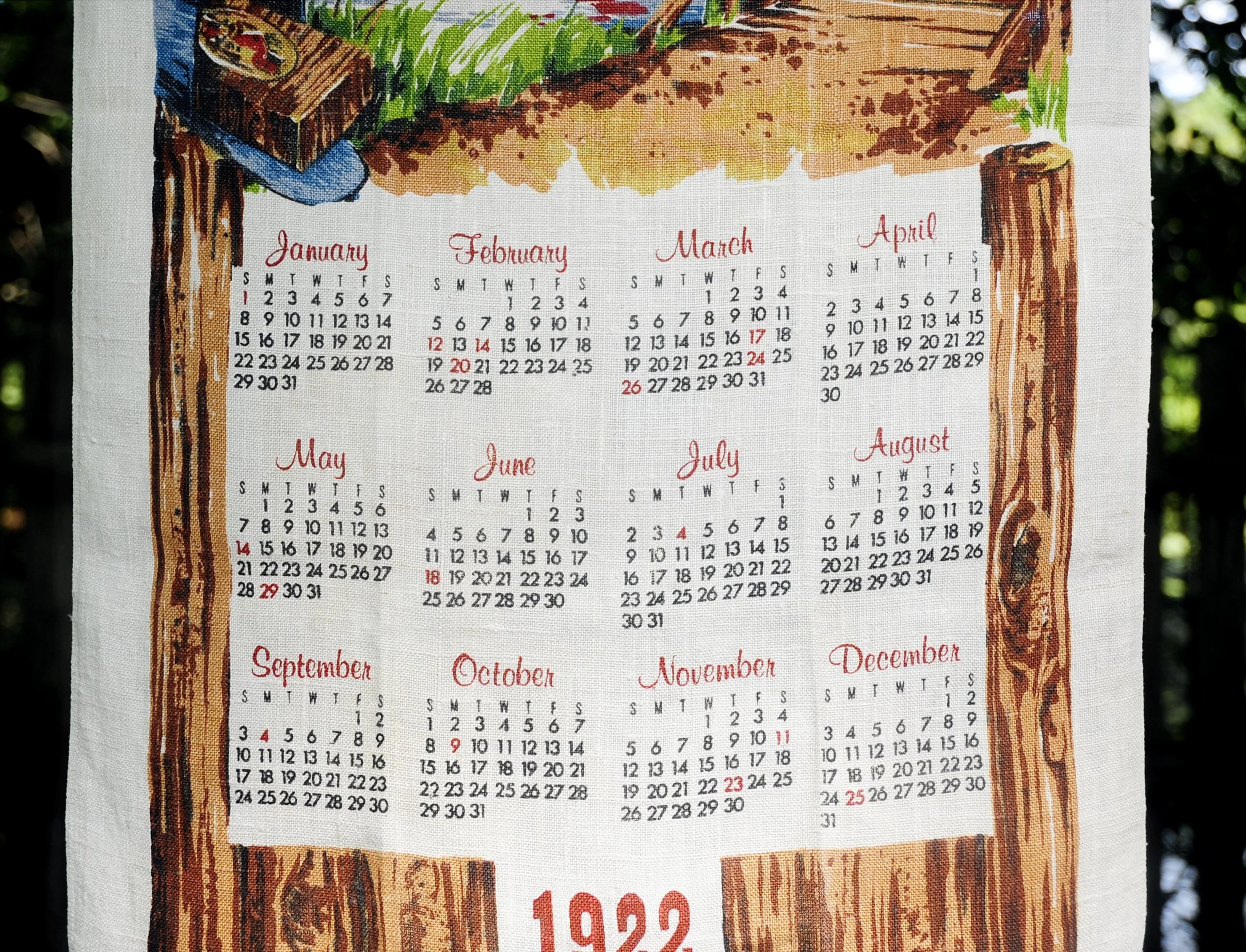 00s Vintage Reproduction 1922 Hickory Farms Calendar - Image 8