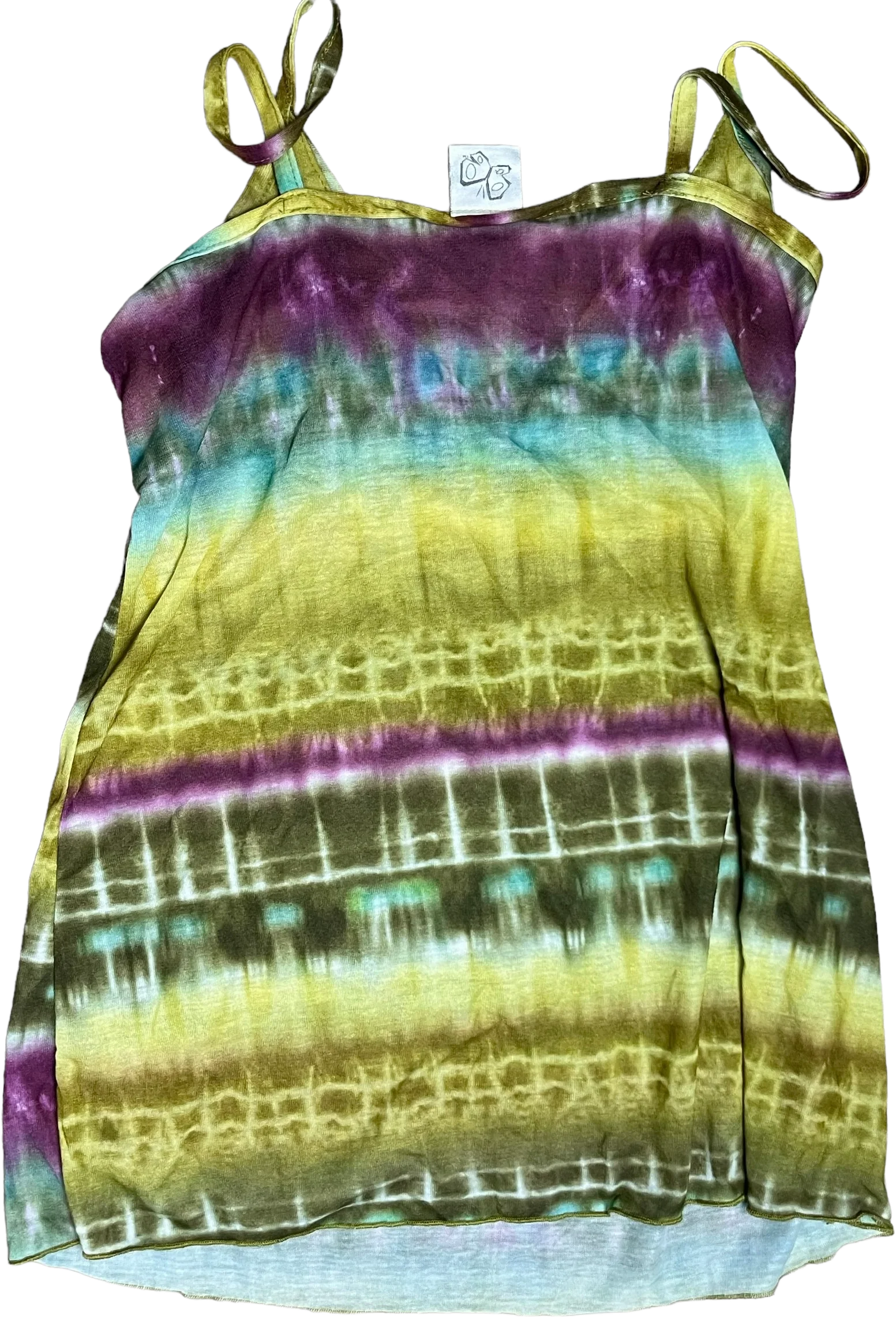 00s Y2 K Tie Dye Striped Wrap Cami - Image 2