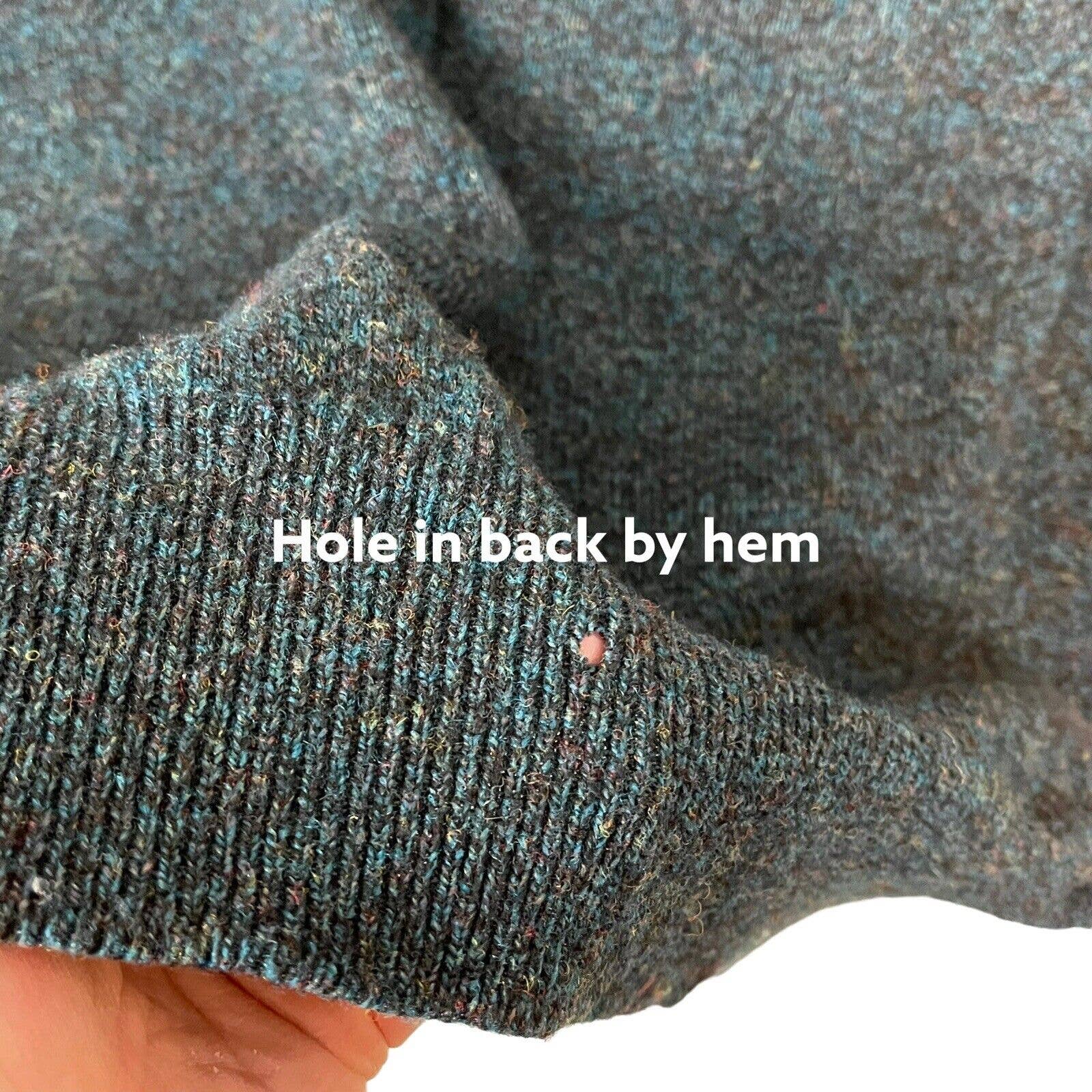 100% Lambswool Green Sweater 60s V-Neck Men's Sz L Xl by Gayfoz of Auchtermuchty - Image 5