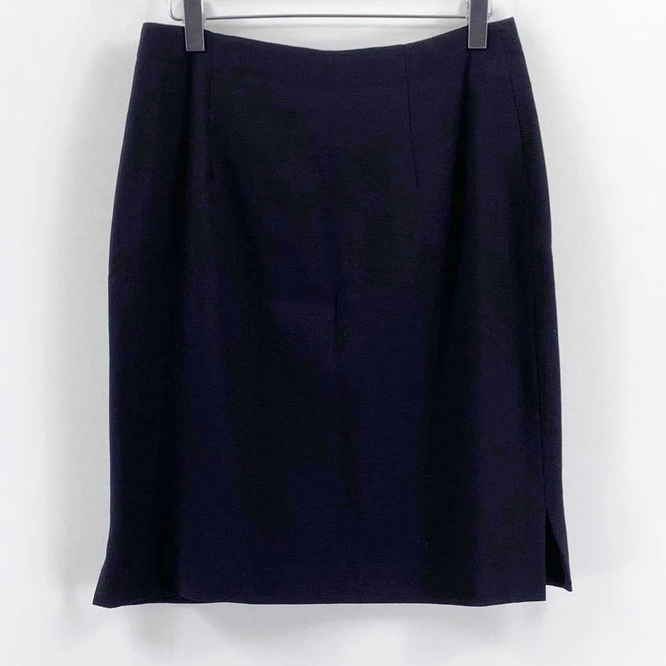 100% Wool Vintage Black Pencil Mini Skirt by Emily Daniell - Image 7