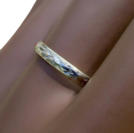 10s/20s 18k White Gold Ring Band Historic Jeweler Art Deco By J R Woods & Sons