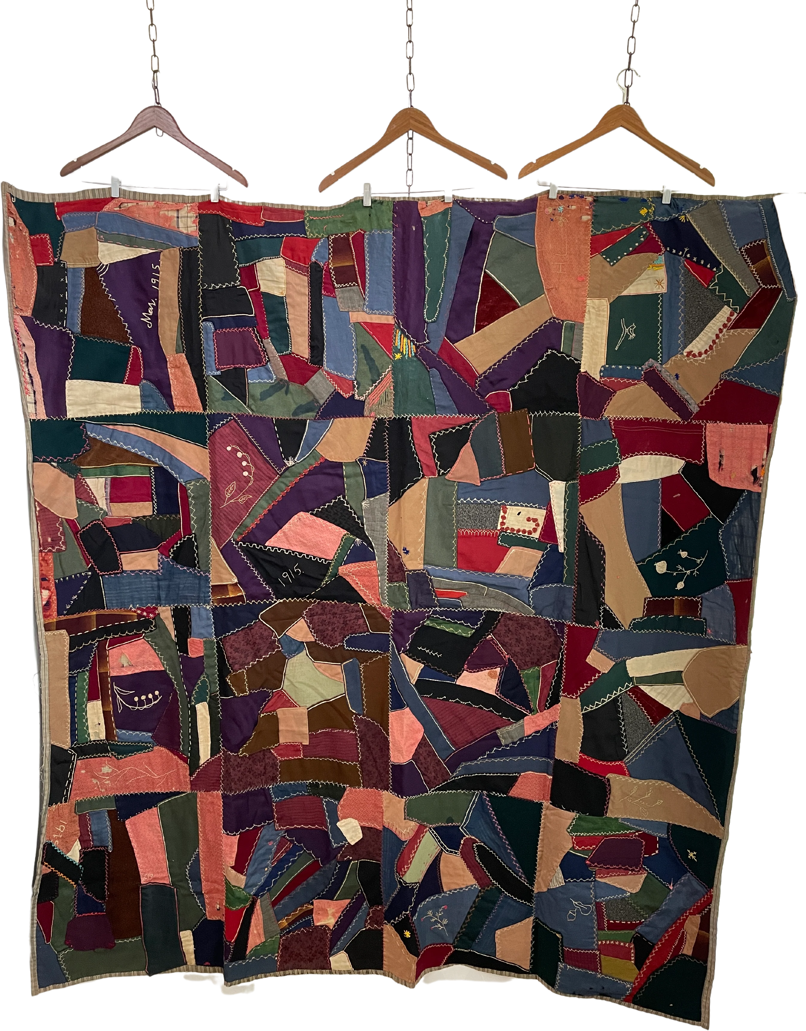 10s Antique Patchwork Crazy Quilt