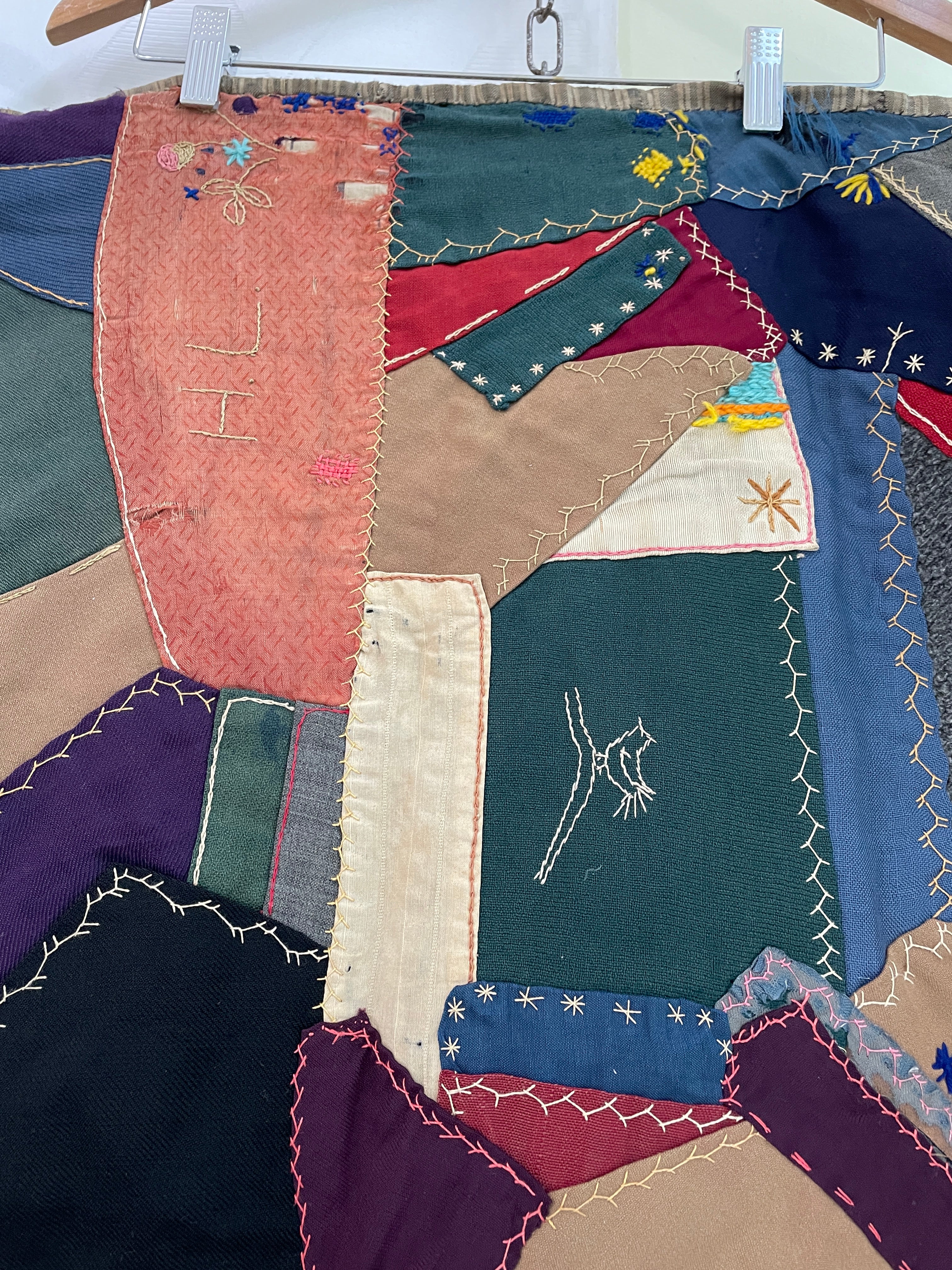10s Antique Patchwork Crazy Quilt - Image 12