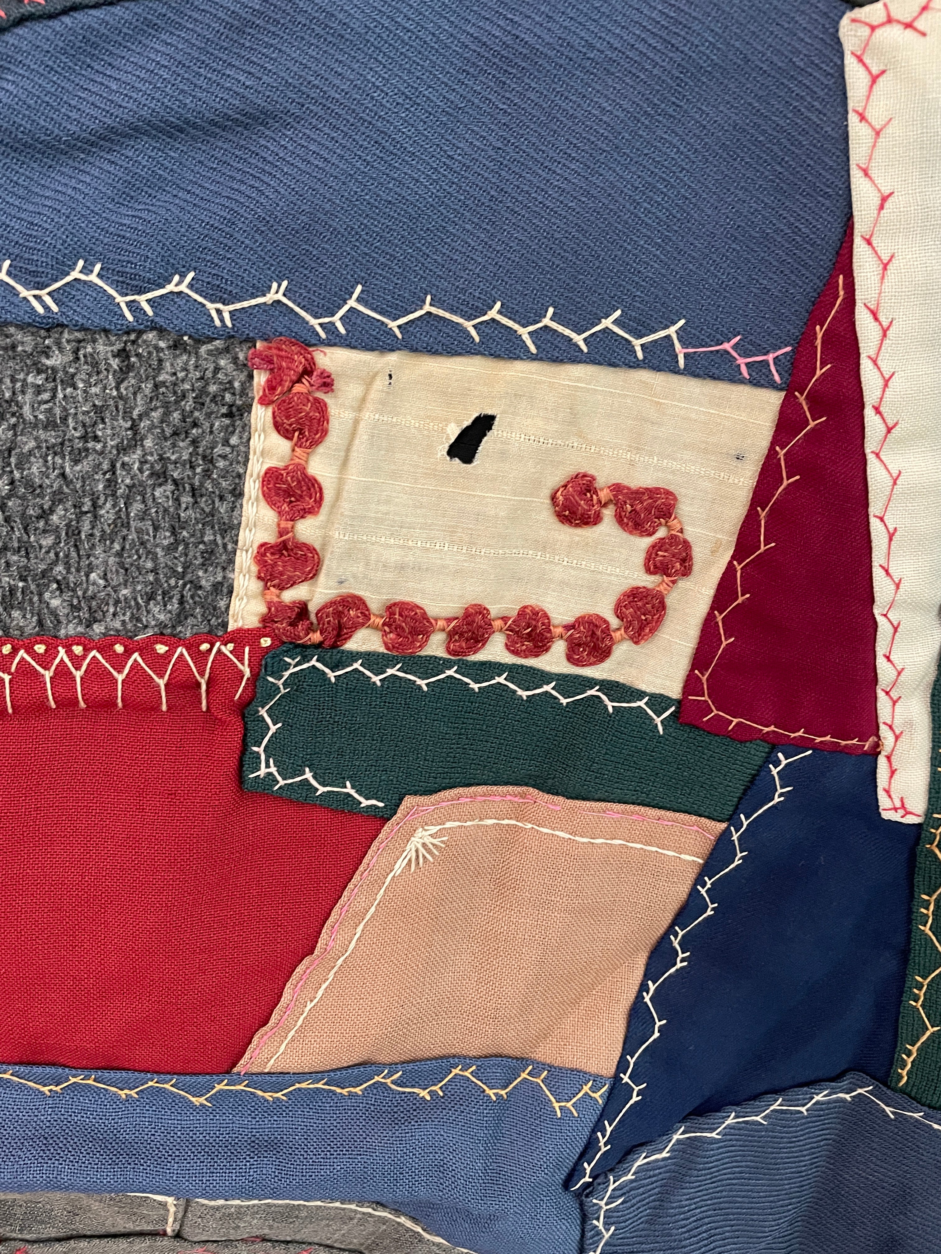 10s Antique Patchwork Crazy Quilt - Image 14