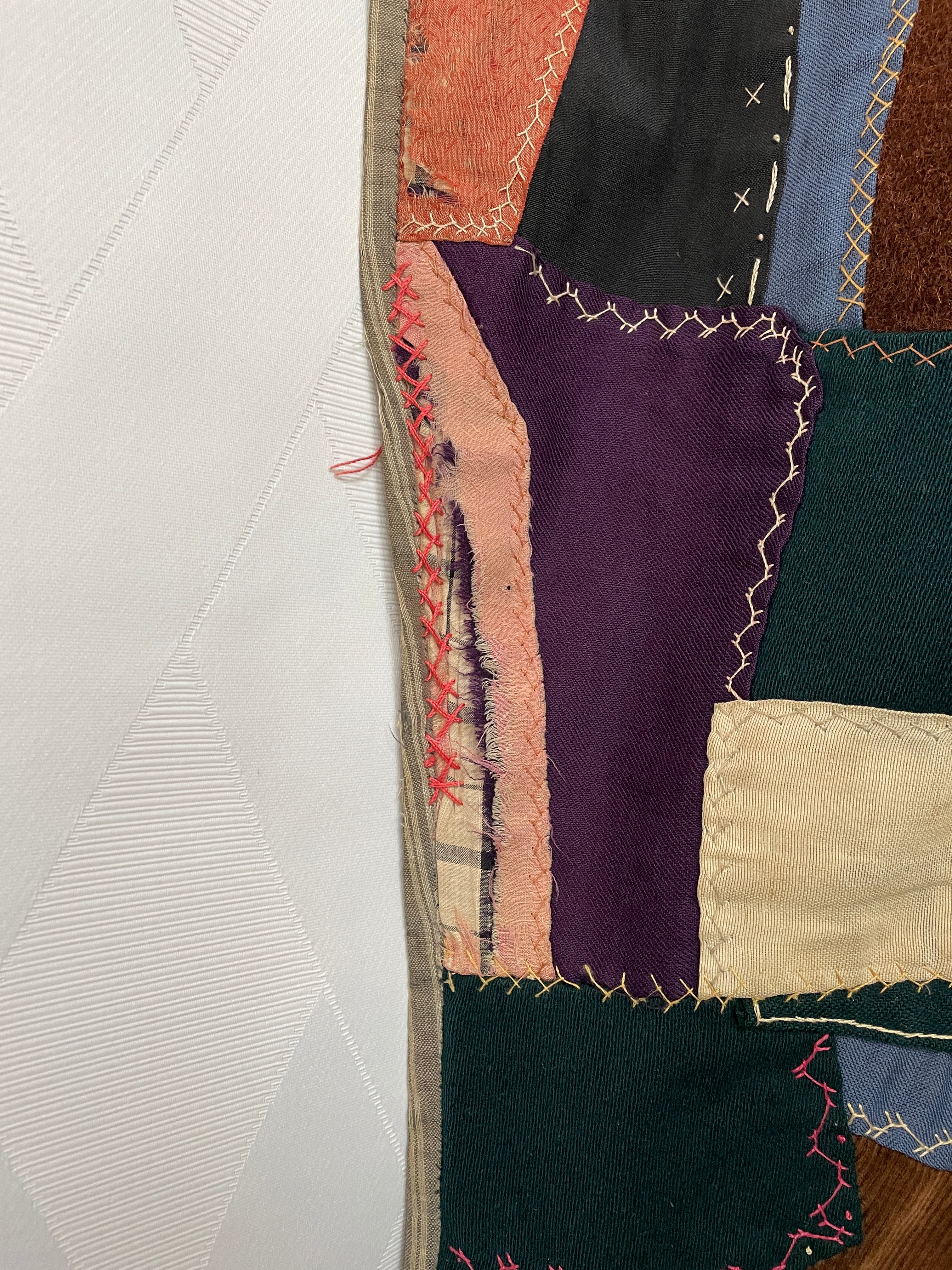 10s Antique Patchwork Crazy Quilt - Image 6