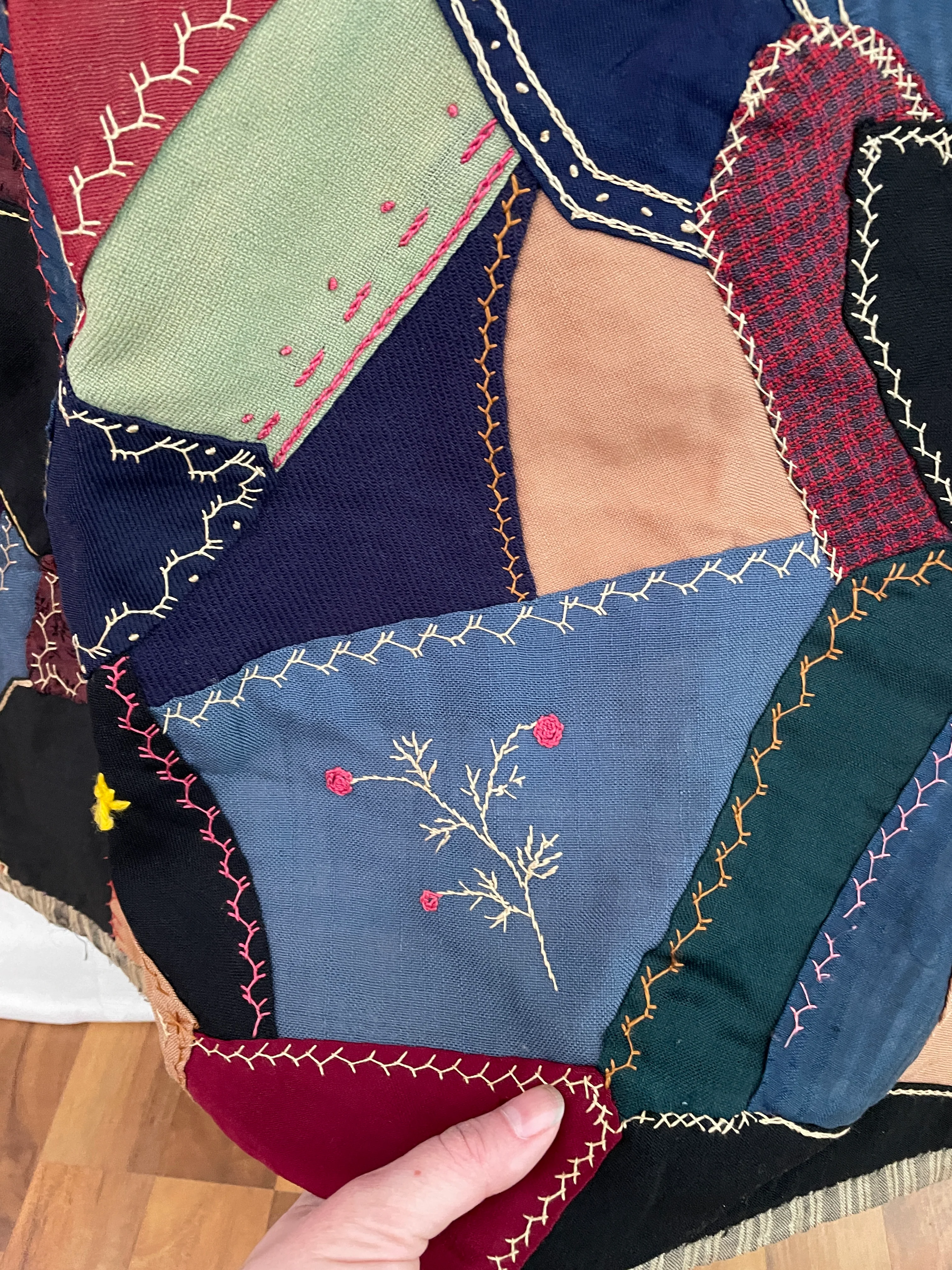 10s Antique Patchwork Crazy Quilt - Image 8
