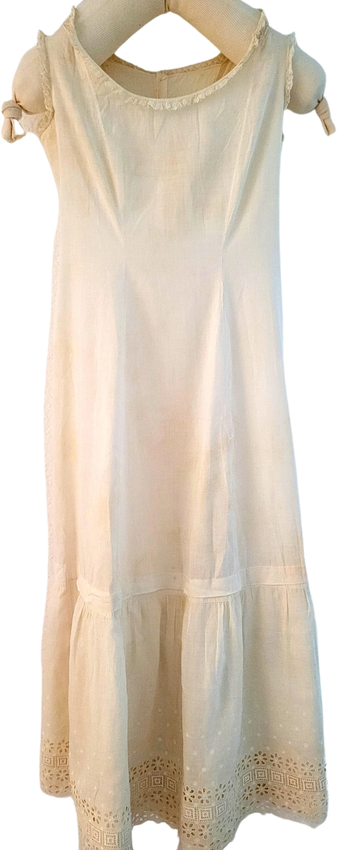 10s/Edwardian Vintage Edwardian Cotton Princess Slip Petticoat