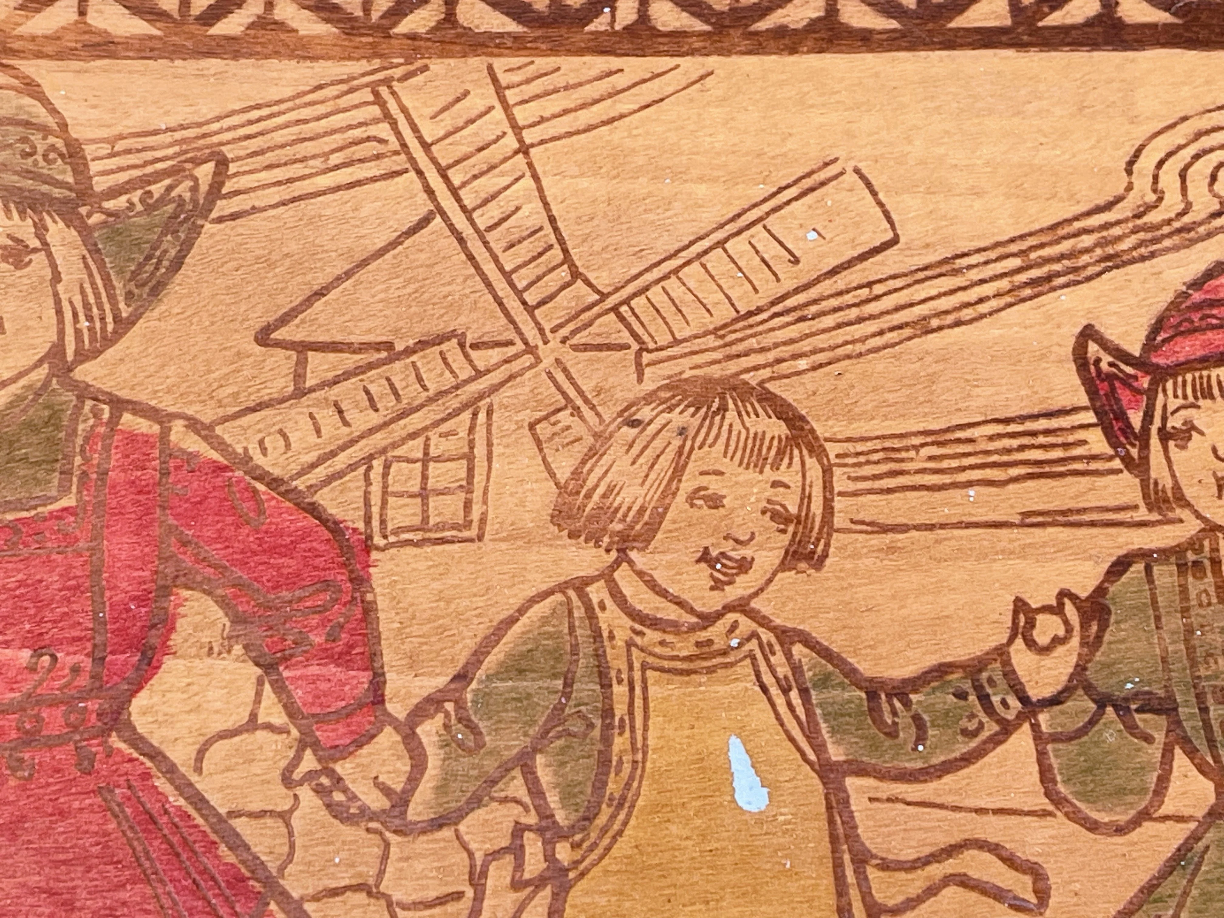 10s Flemish Pyrography Tie Bar Wall Hanging - Image 10